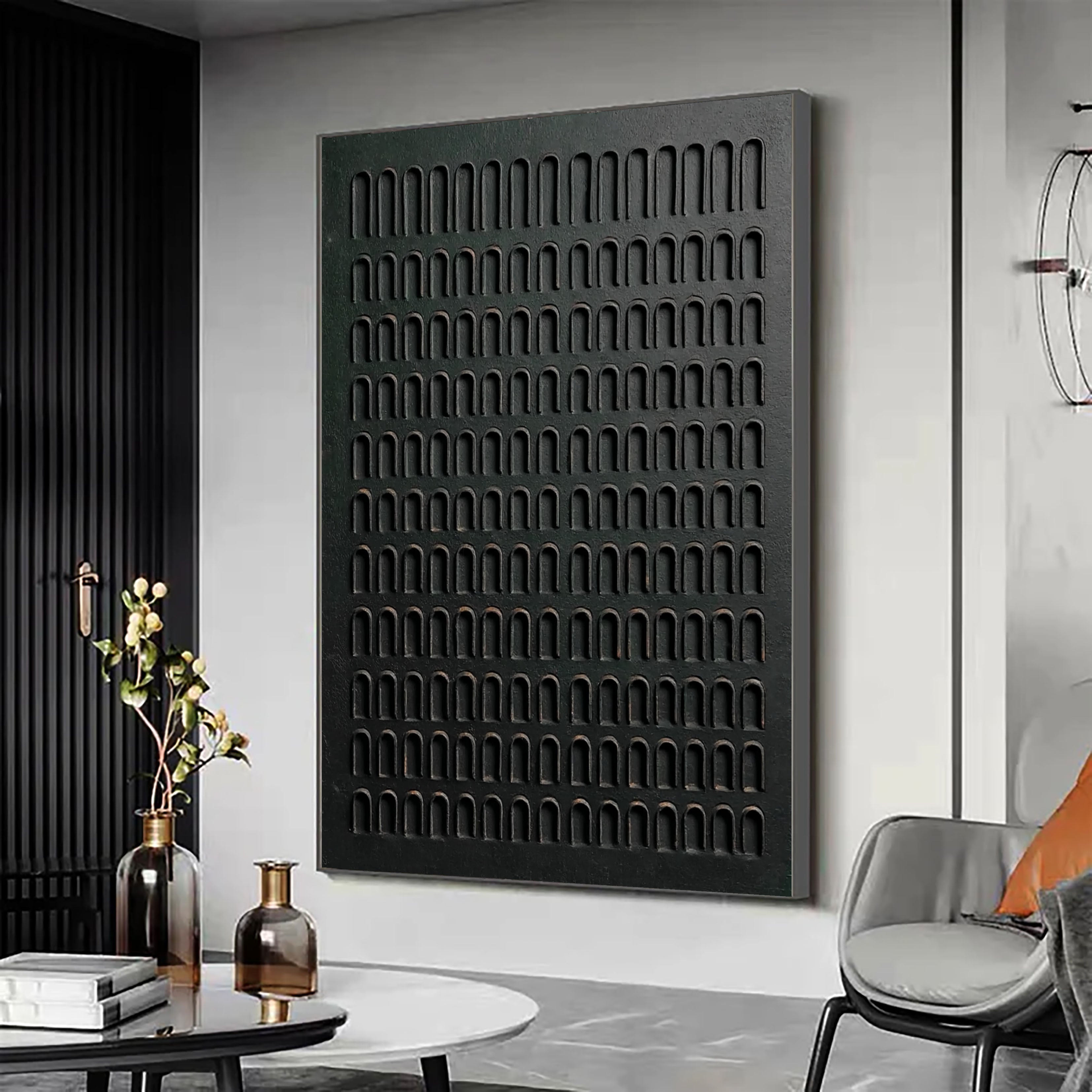 Textured Arch Array | Charcoal Black