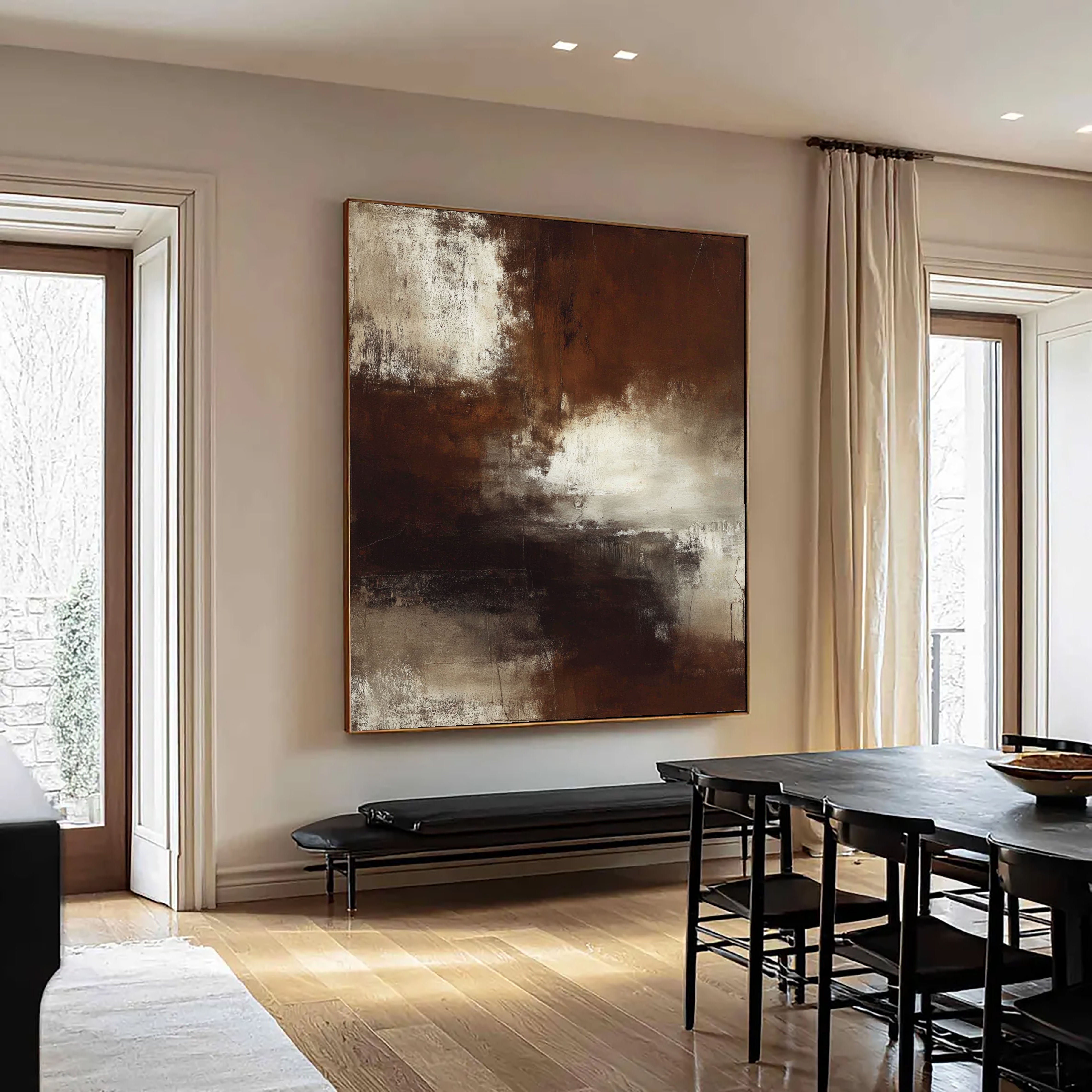 Textured Umbral Elegance | Sepia Veil