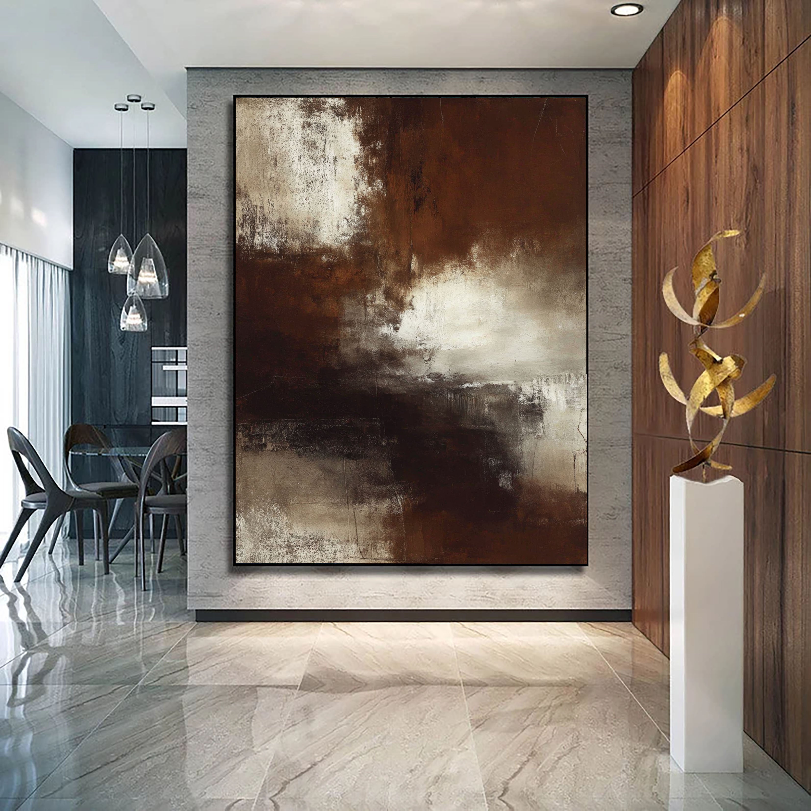 Textured Umbral Elegance | Sepia Veil