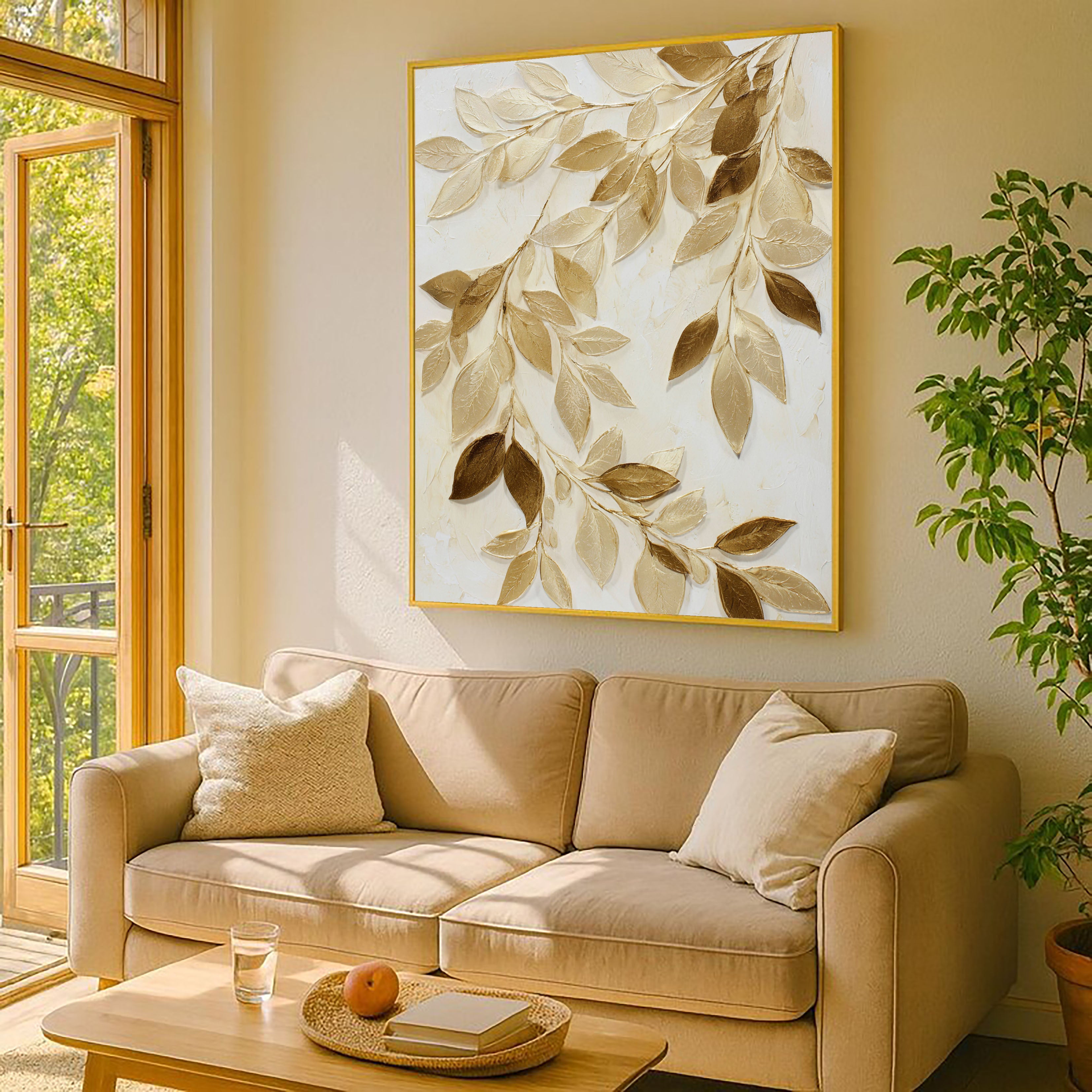 Textured Gilded Foliage | Golden Boughs