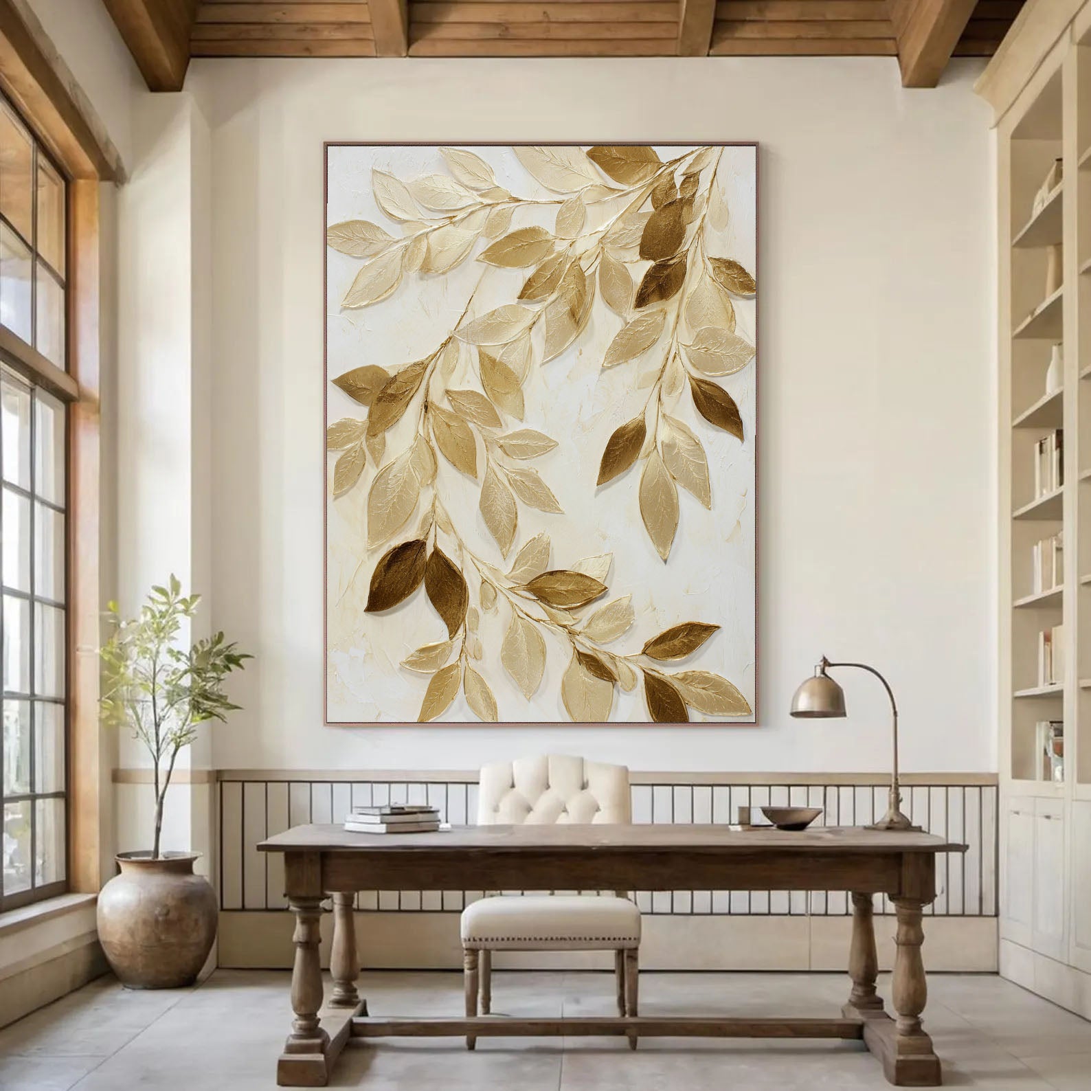 Textured Gilded Foliage | Golden Boughs