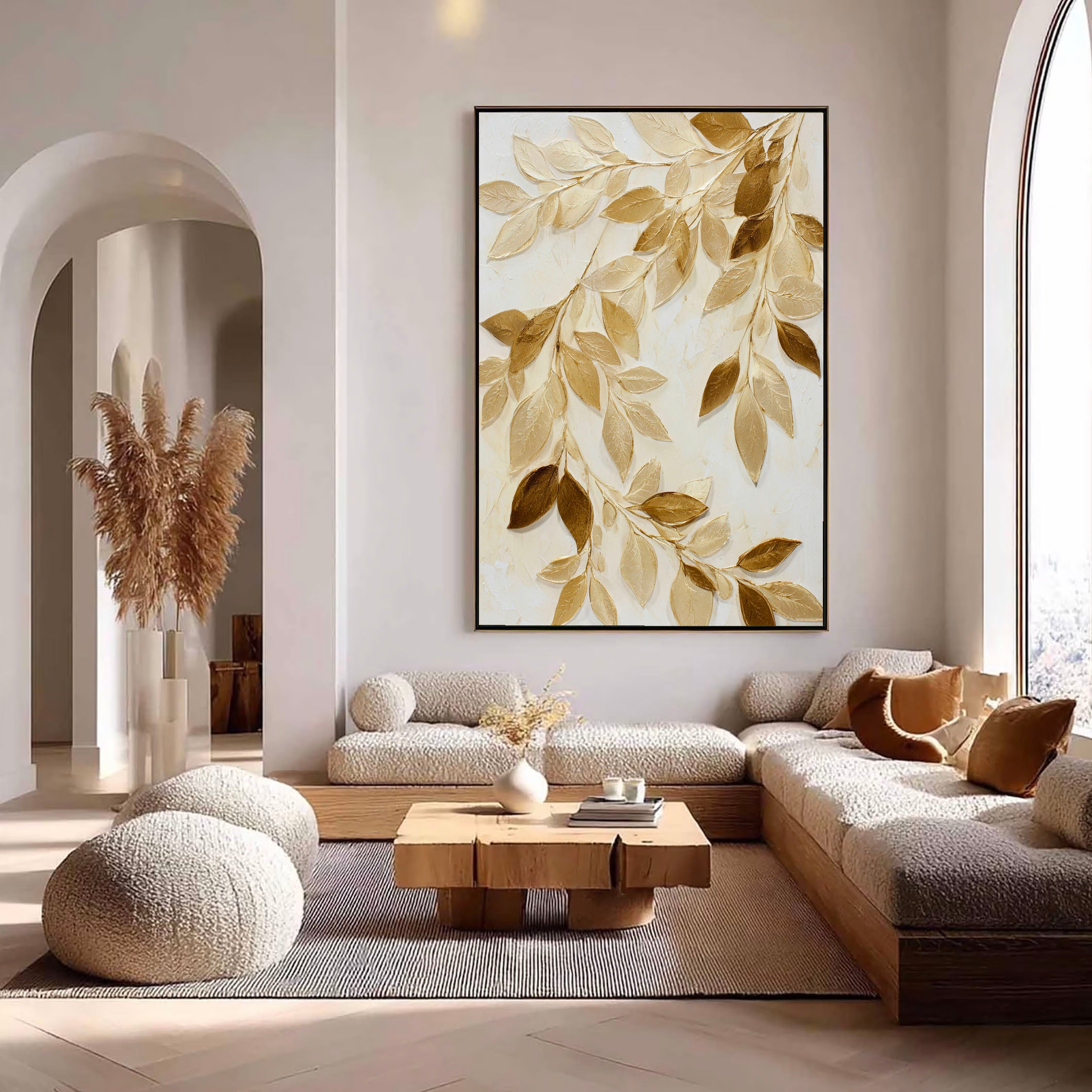 Textured Gilded Foliage | Golden Boughs