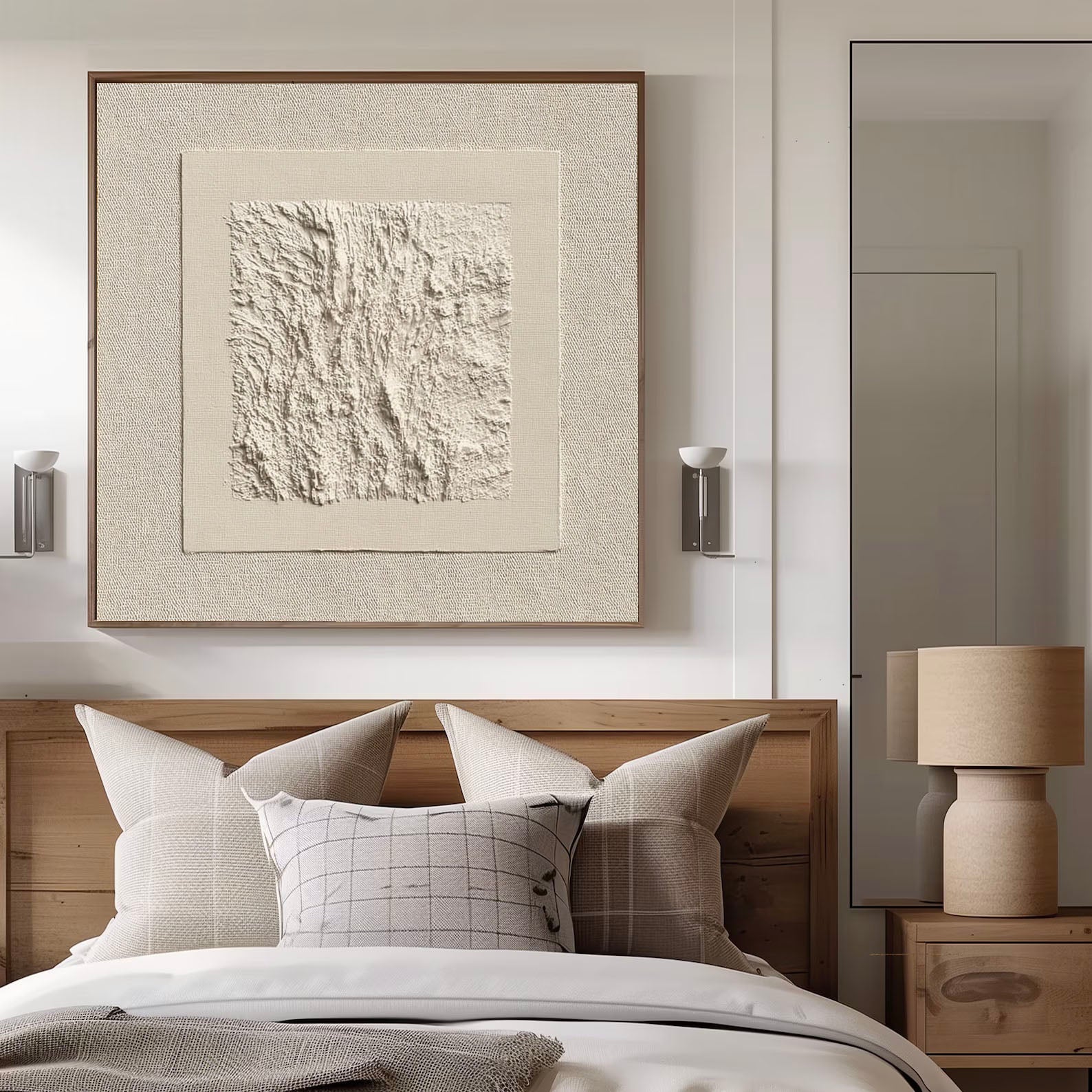 Textured White Relief | Inner Square