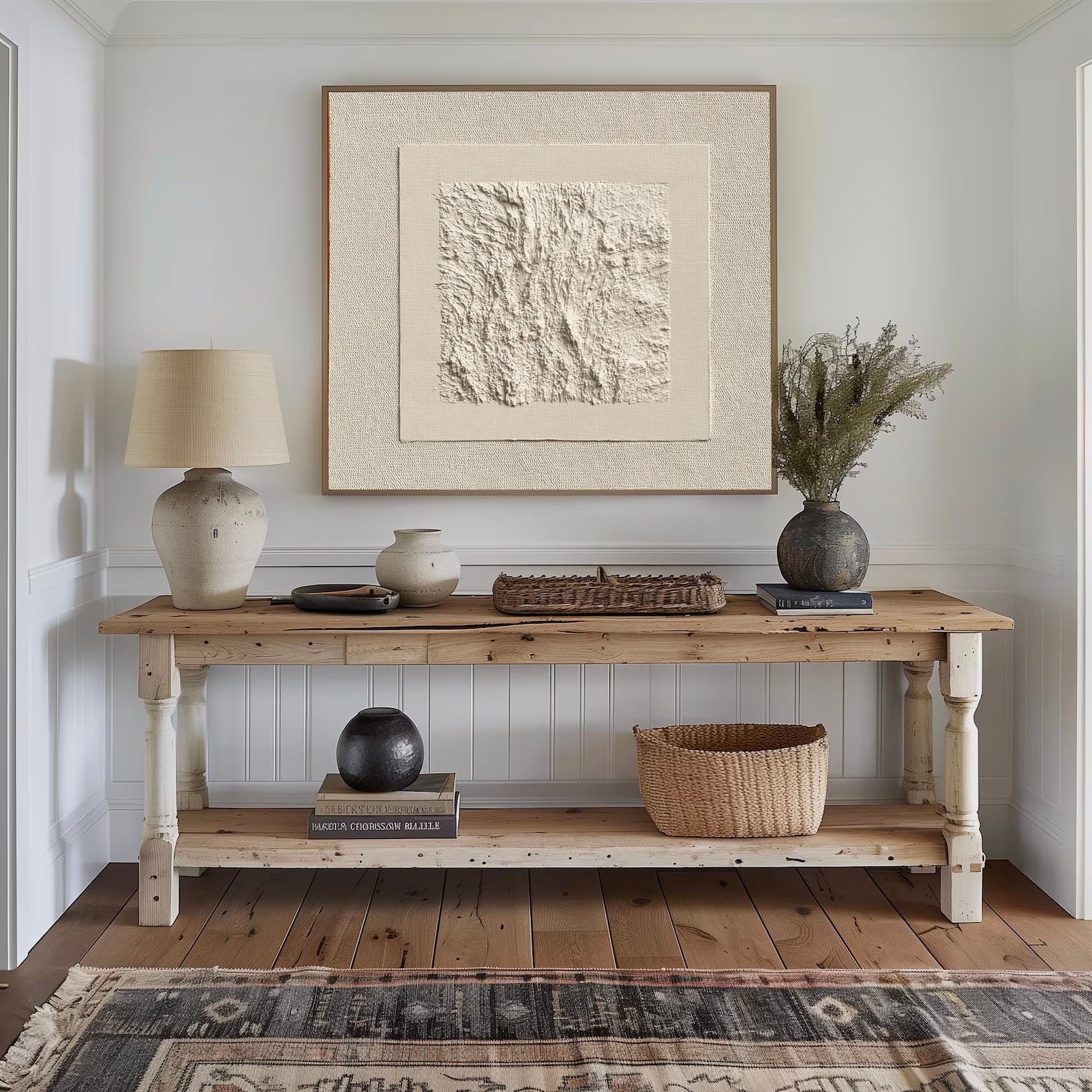 Textured White Relief | Inner Square
