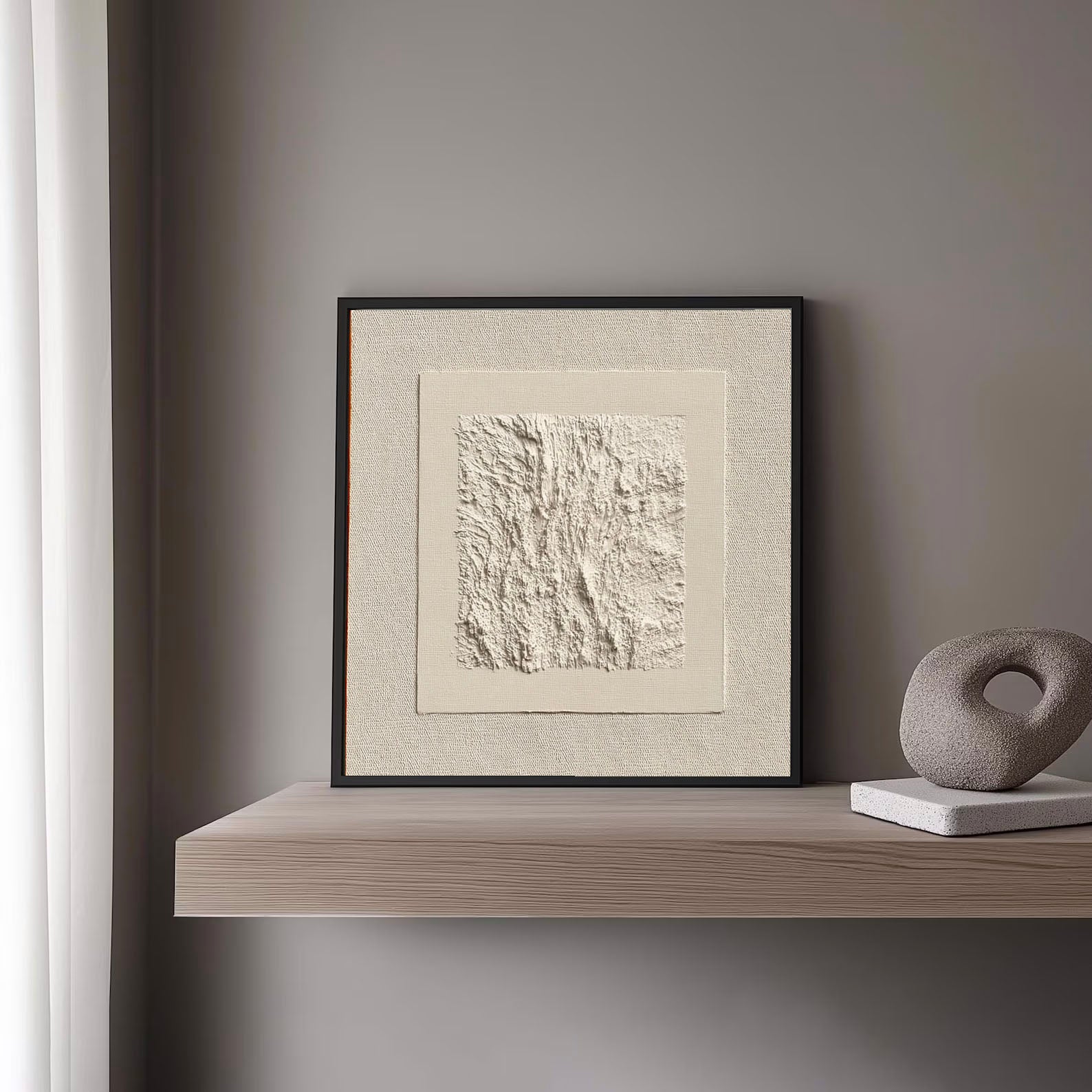 Textured White Relief | Inner Square