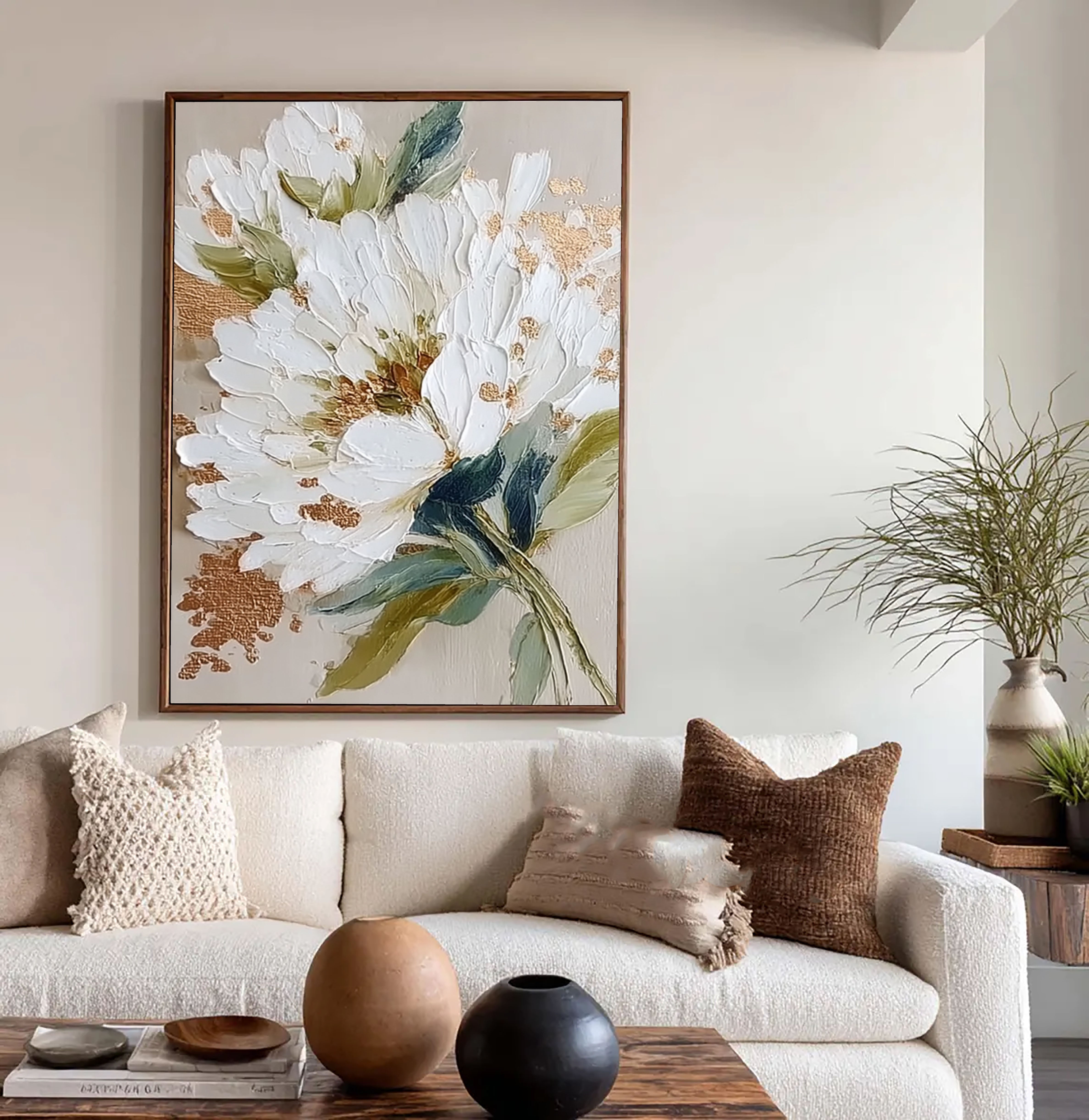 Luminous White Blossoms | Gold Dust