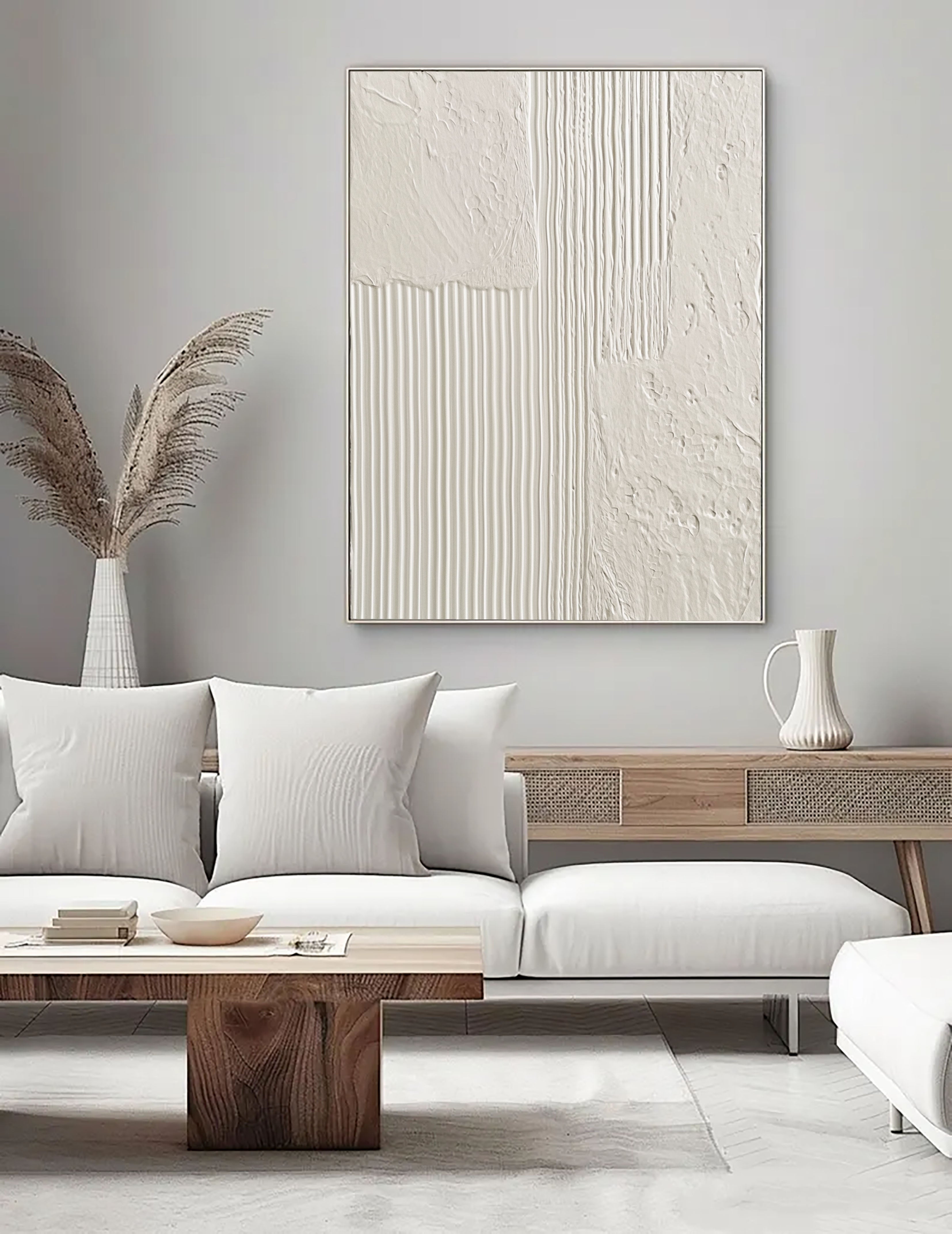 Textured White Mosaic | Minimalist Patch