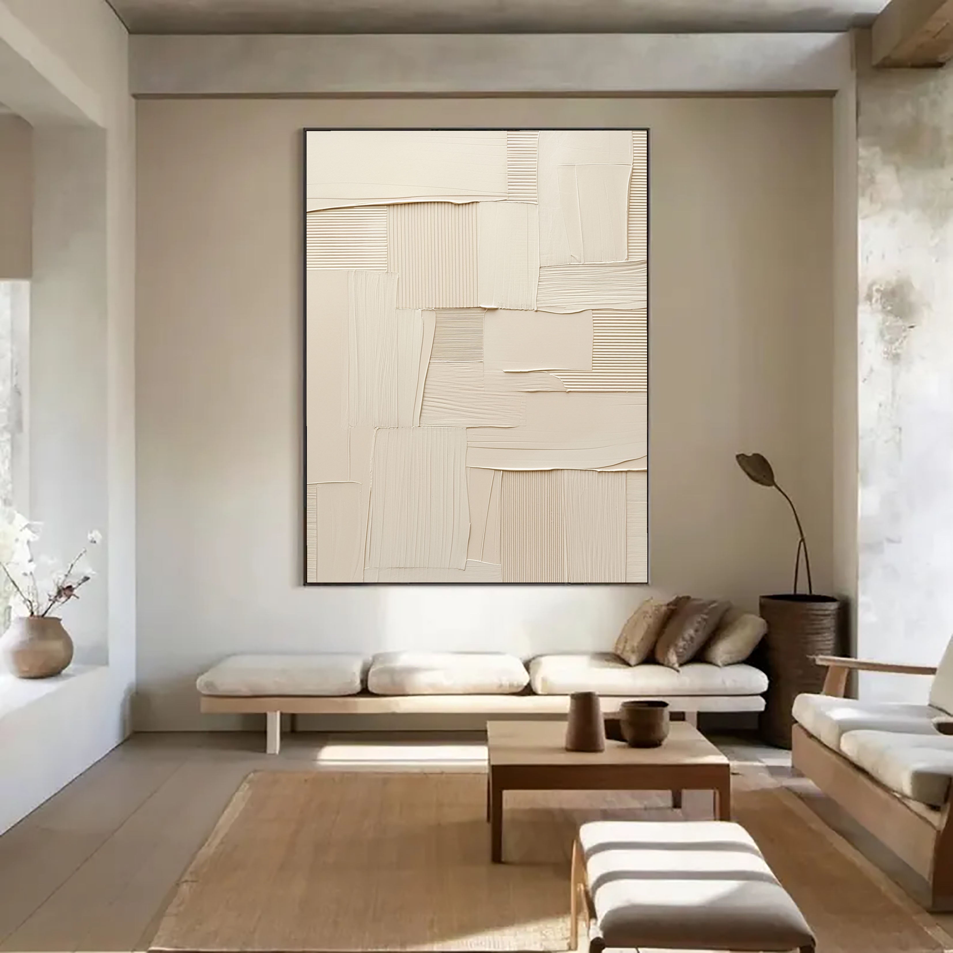 Textured Beige Mosaic | Neutral Patch