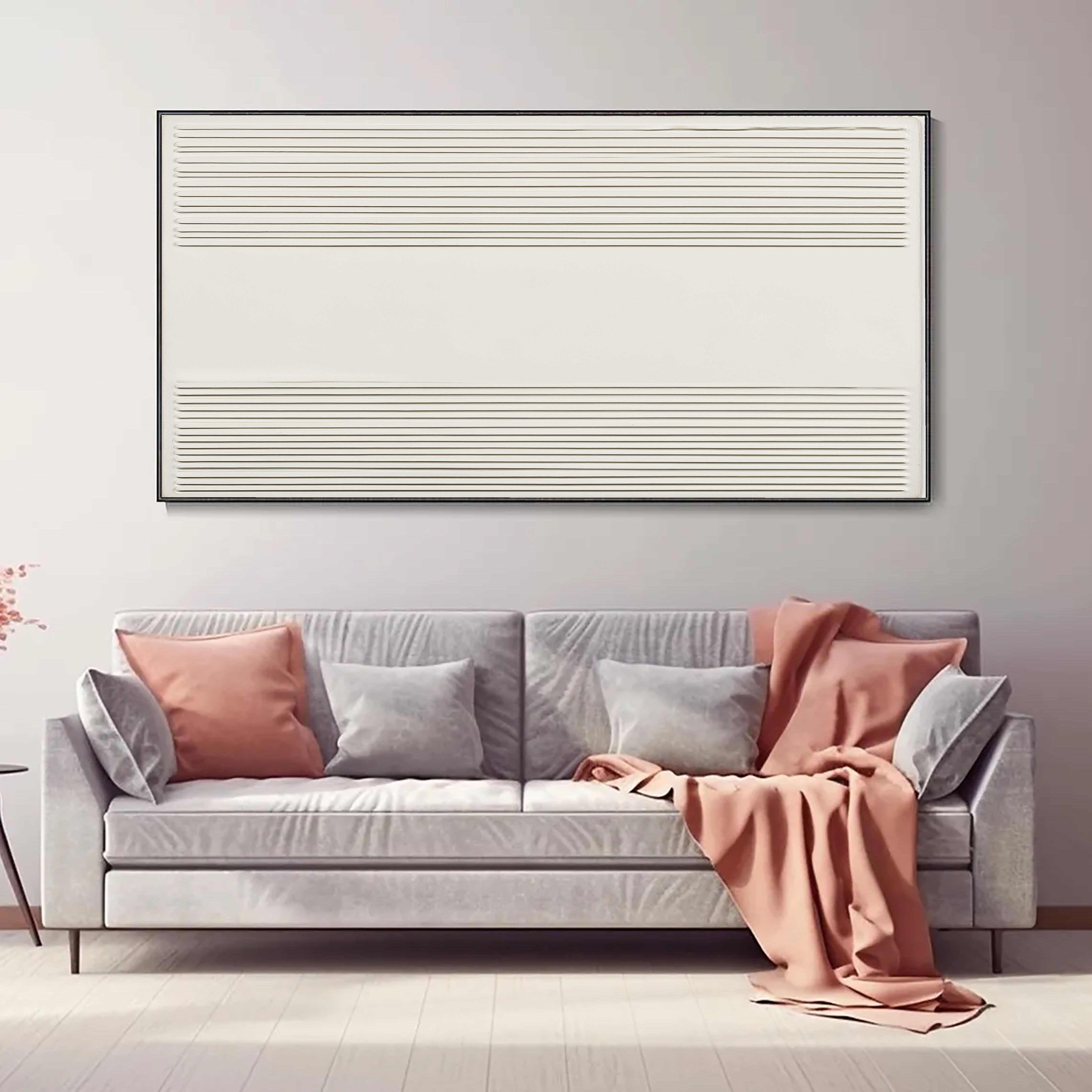 Textured Linear Grace | Ivory Panels