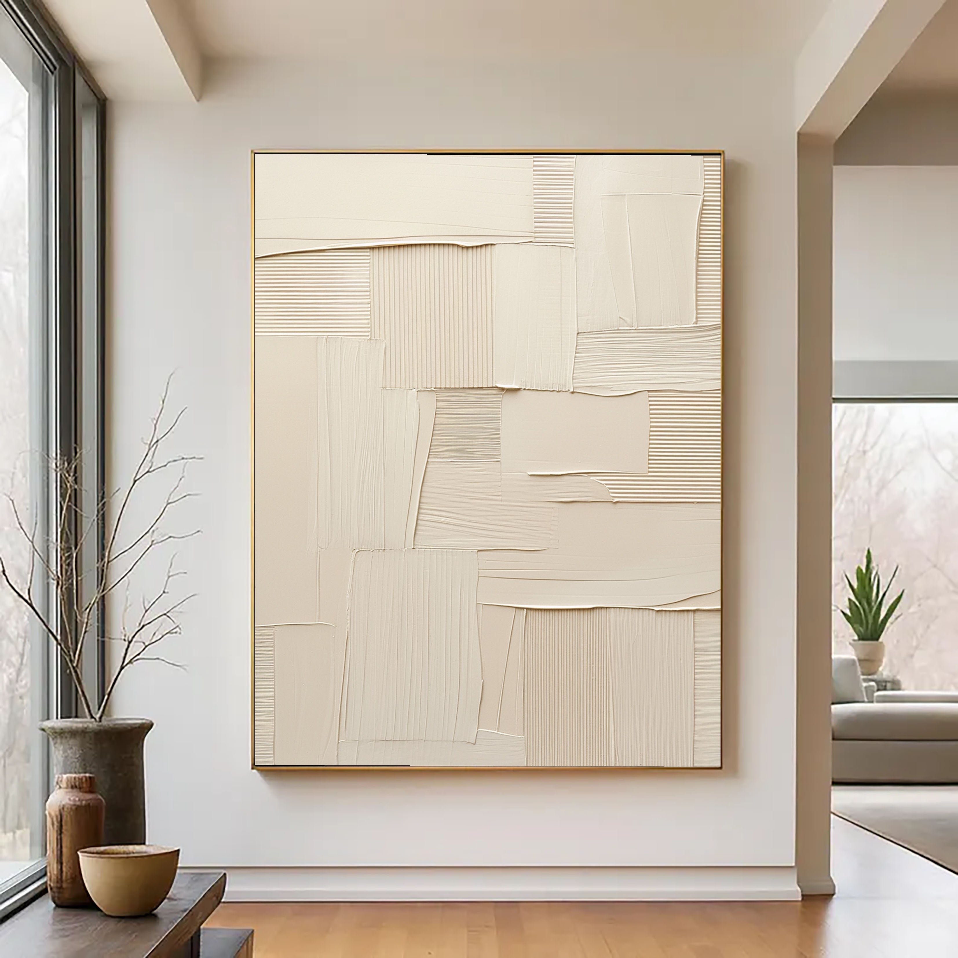 Textured Beige Mosaic | Neutral Patch