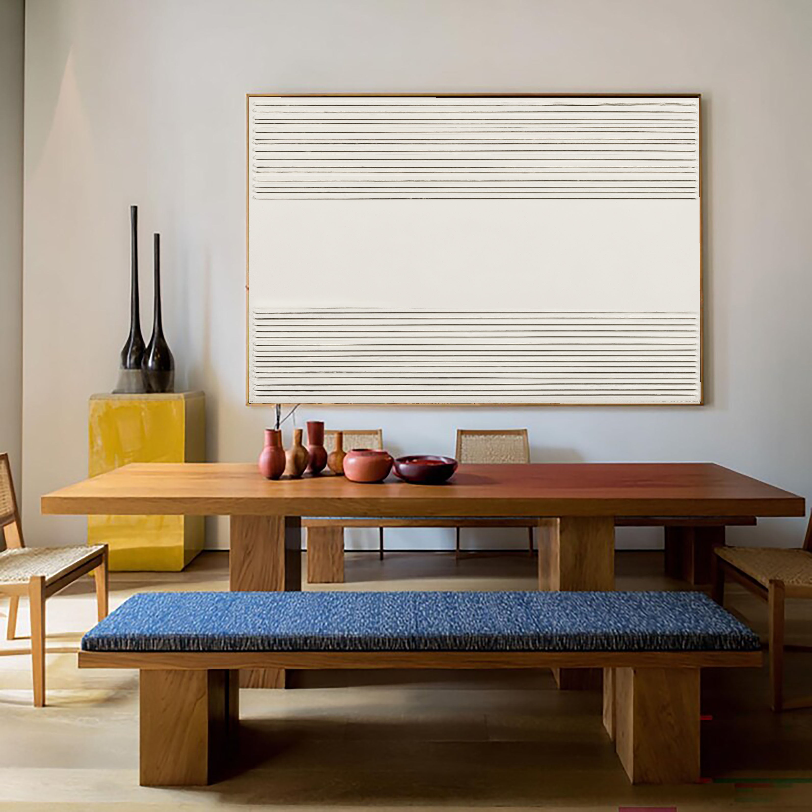 Textured Linear Grace | Ivory Panels