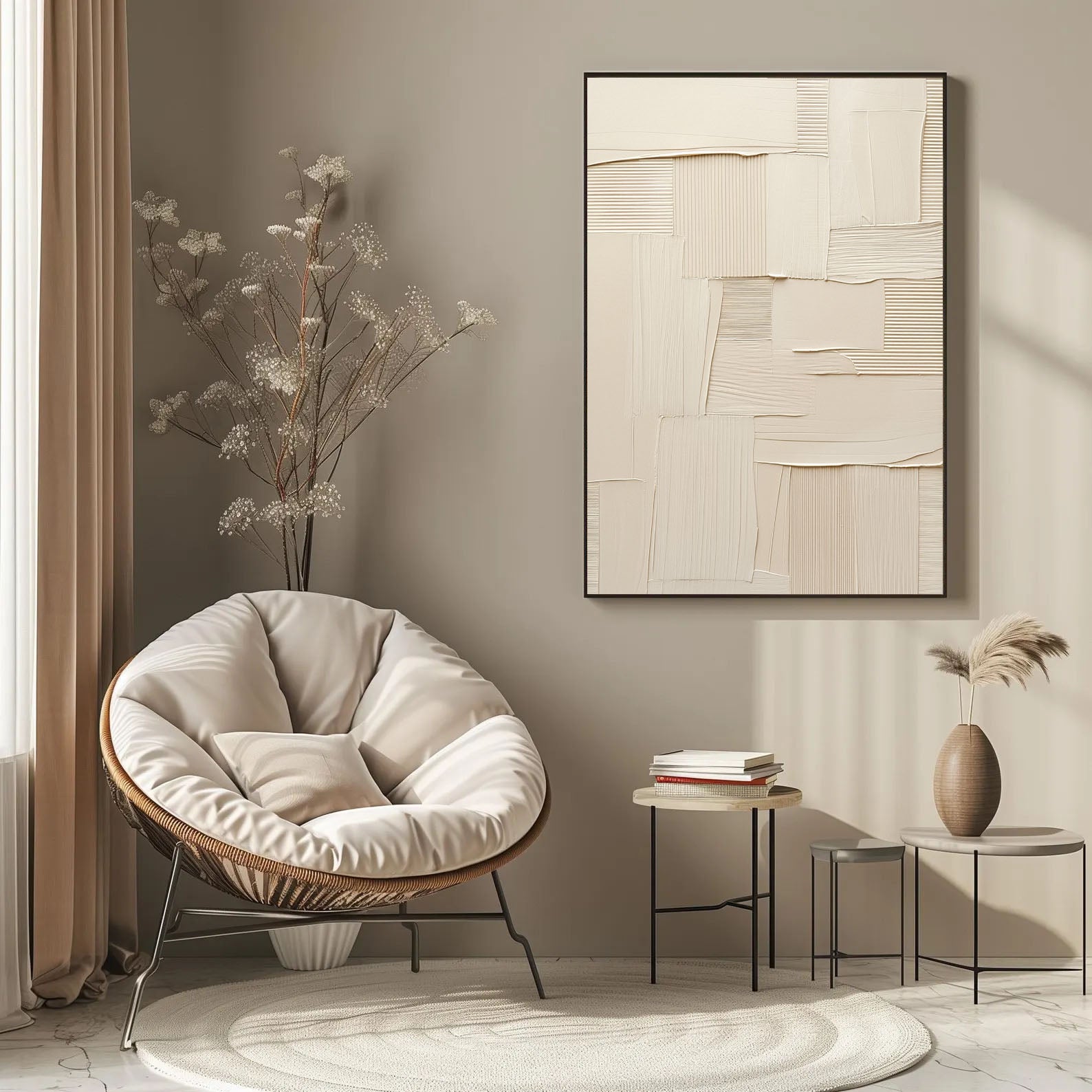 Textured Beige Mosaic | Neutral Patch