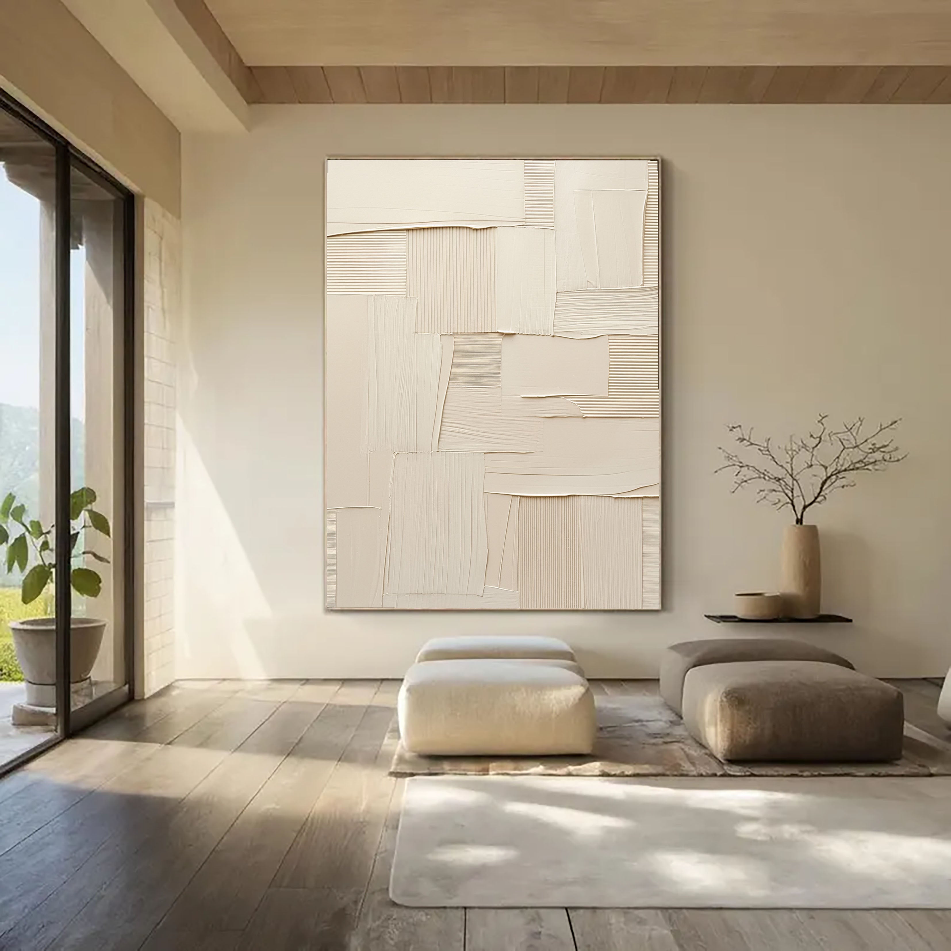 Textured Beige Mosaic | Neutral Patch