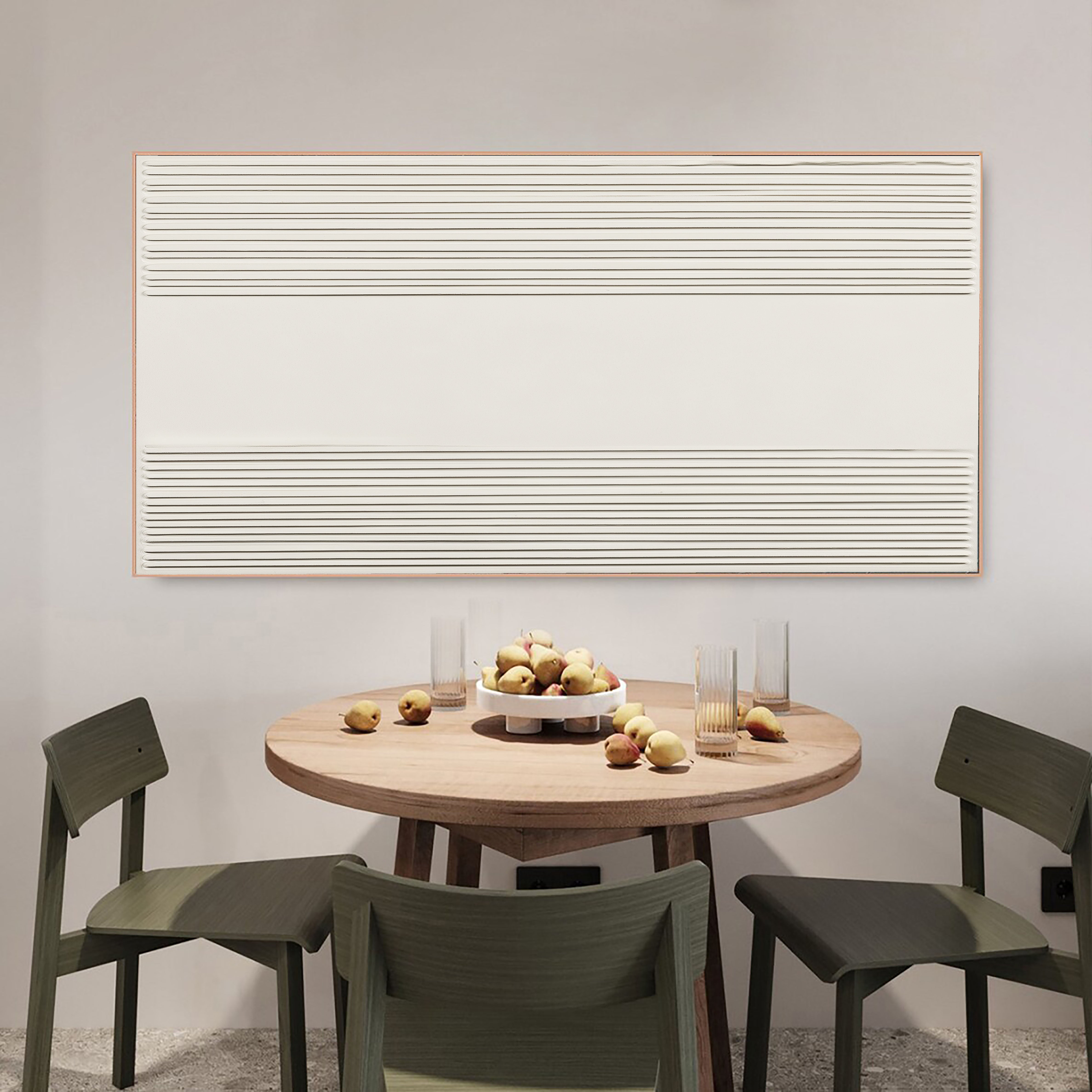 Textured Linear Grace | Ivory Panels