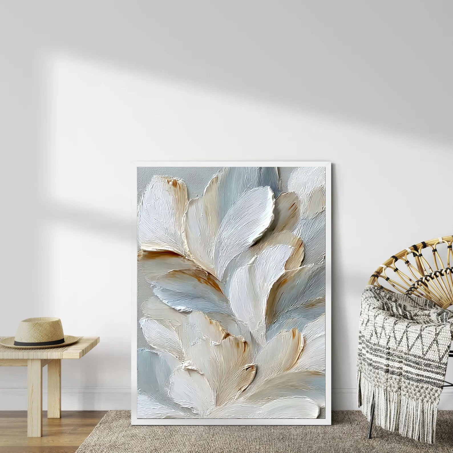 Sculpted Petal Grace | Soft Neutrals