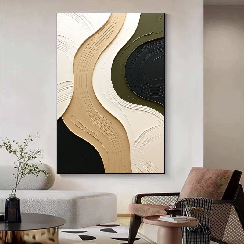 Textured Wave Harmony | Neutral Swirl