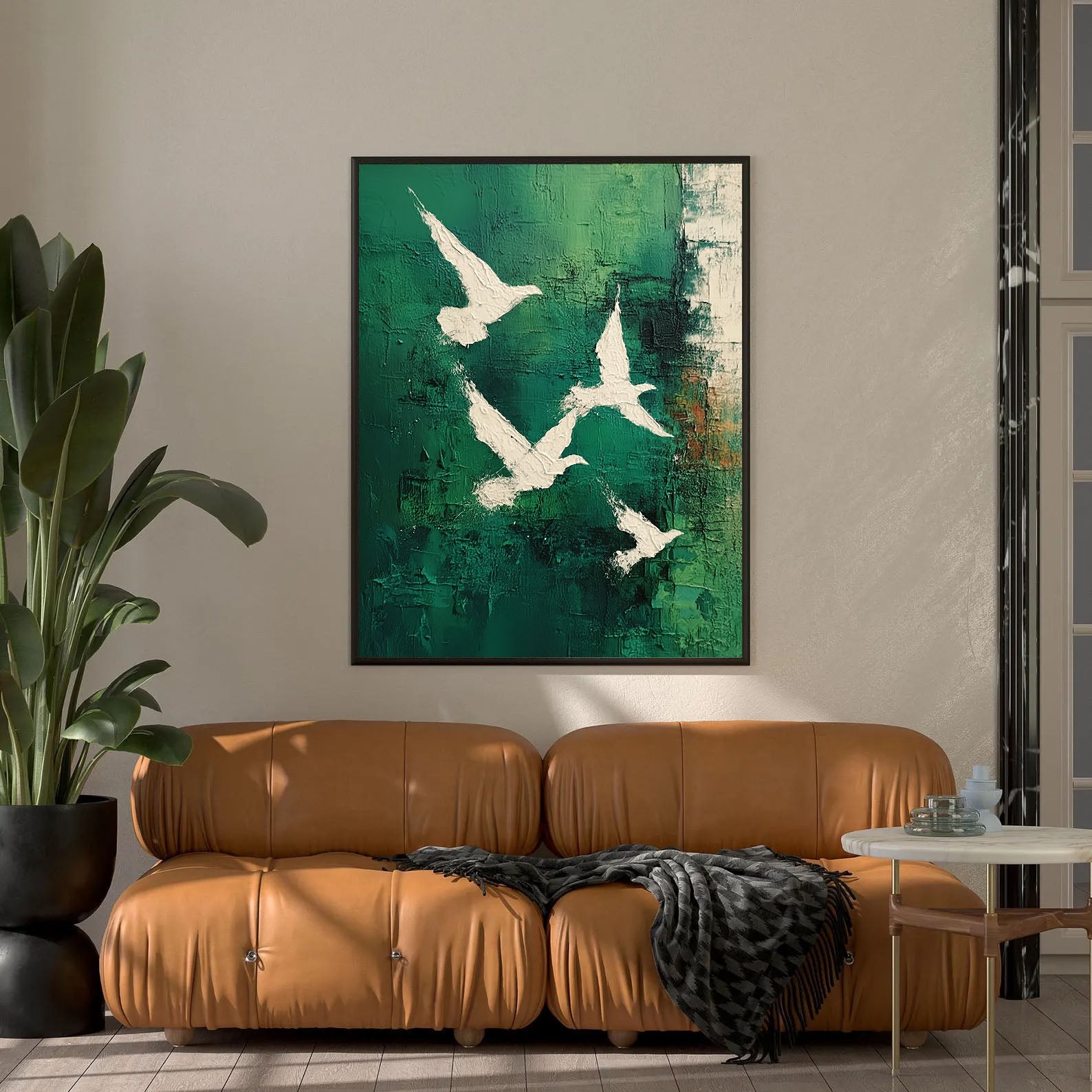 Soaring White Wings | Emerald Sky
