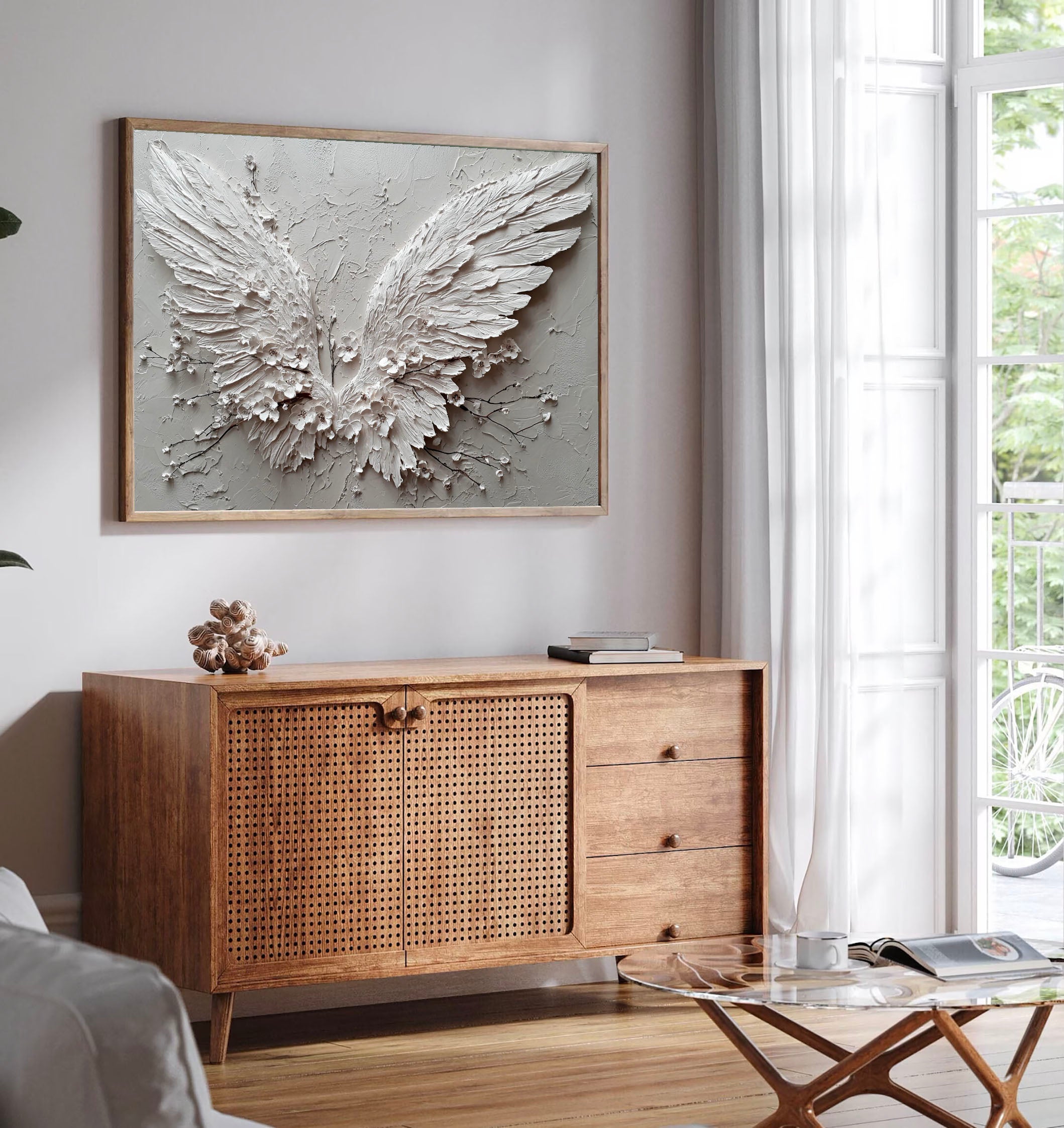 Textured Celestial Wings | Blossom Accents