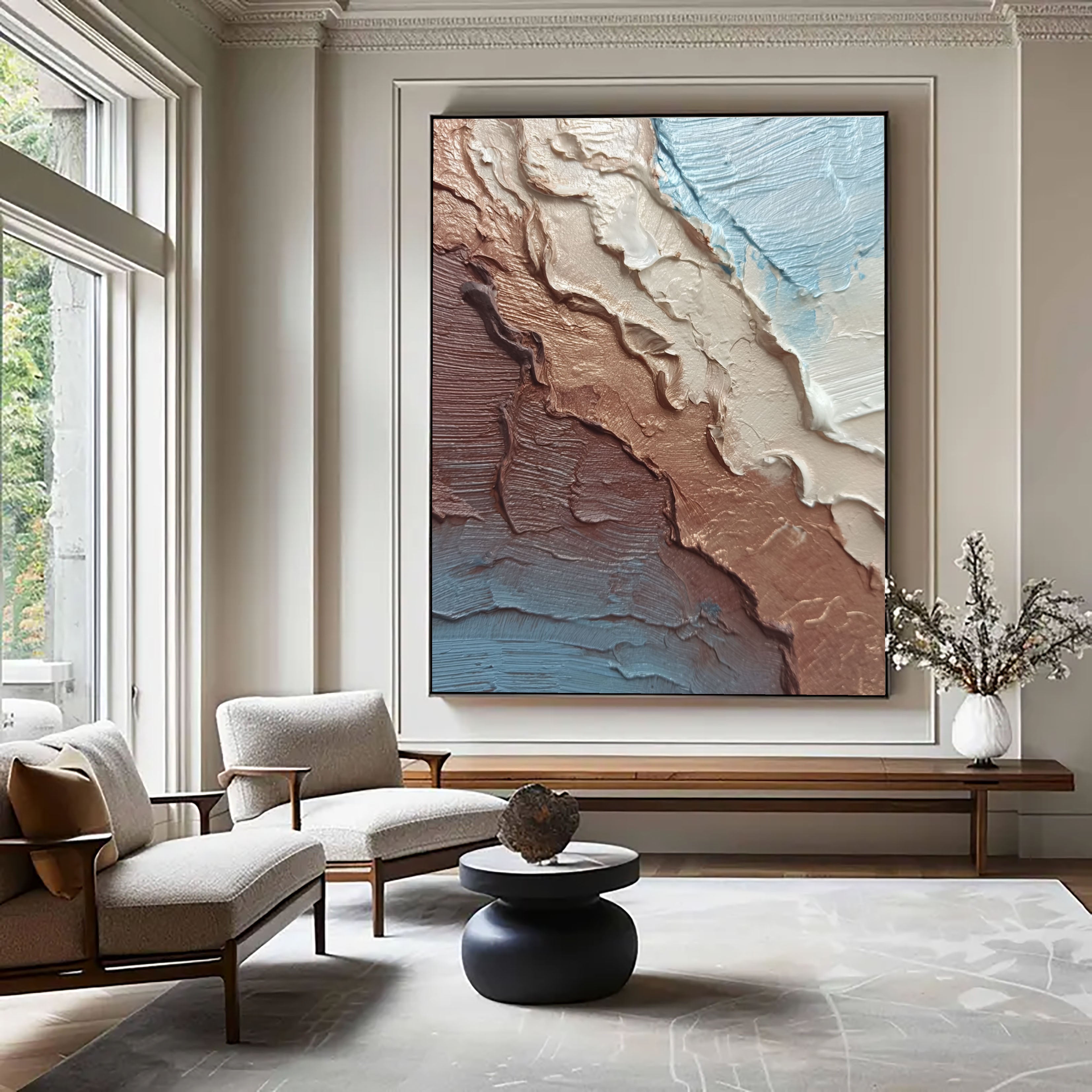 Textured Bronze Blends | Pale Blue