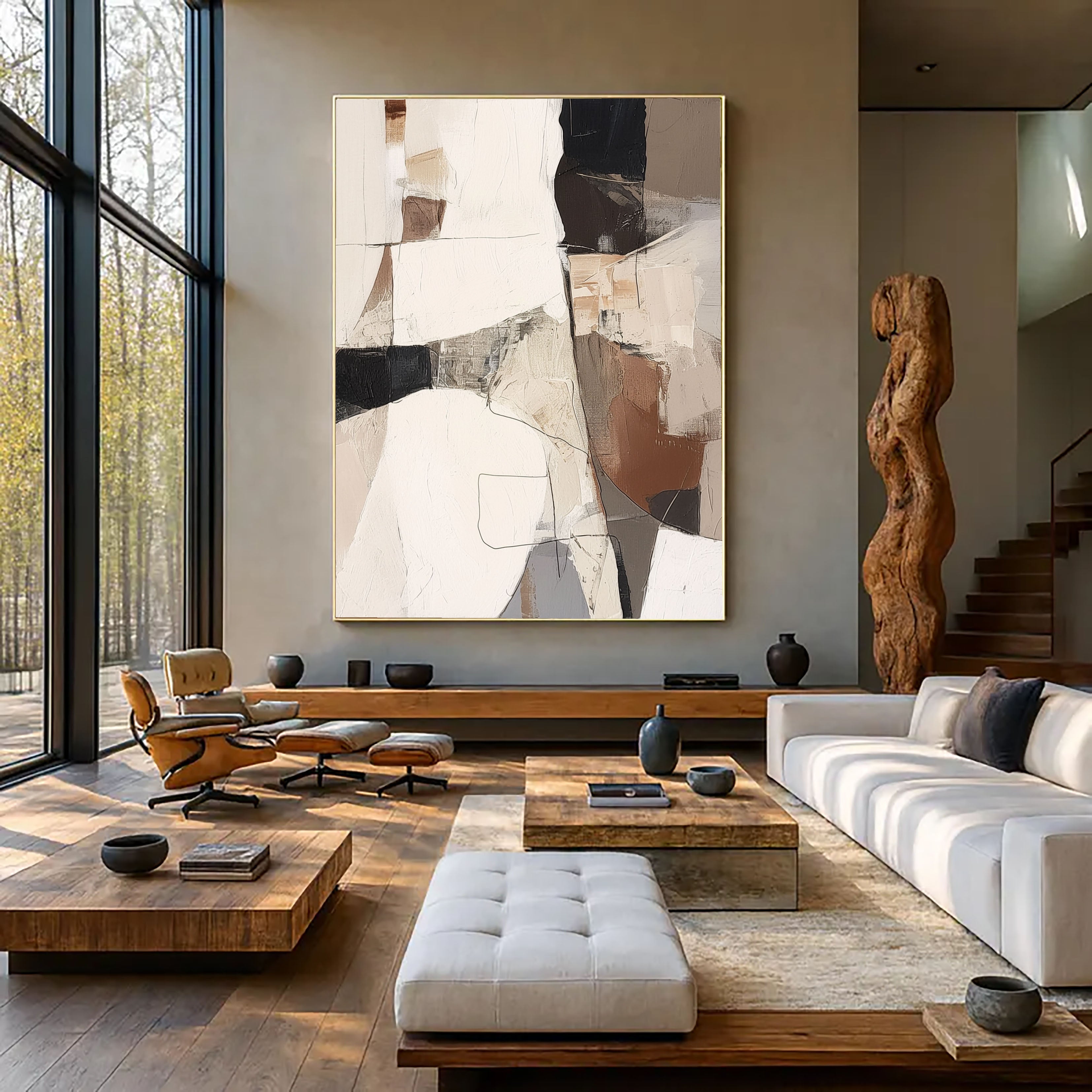 Textured Neutral Mosaic | Brown Gray