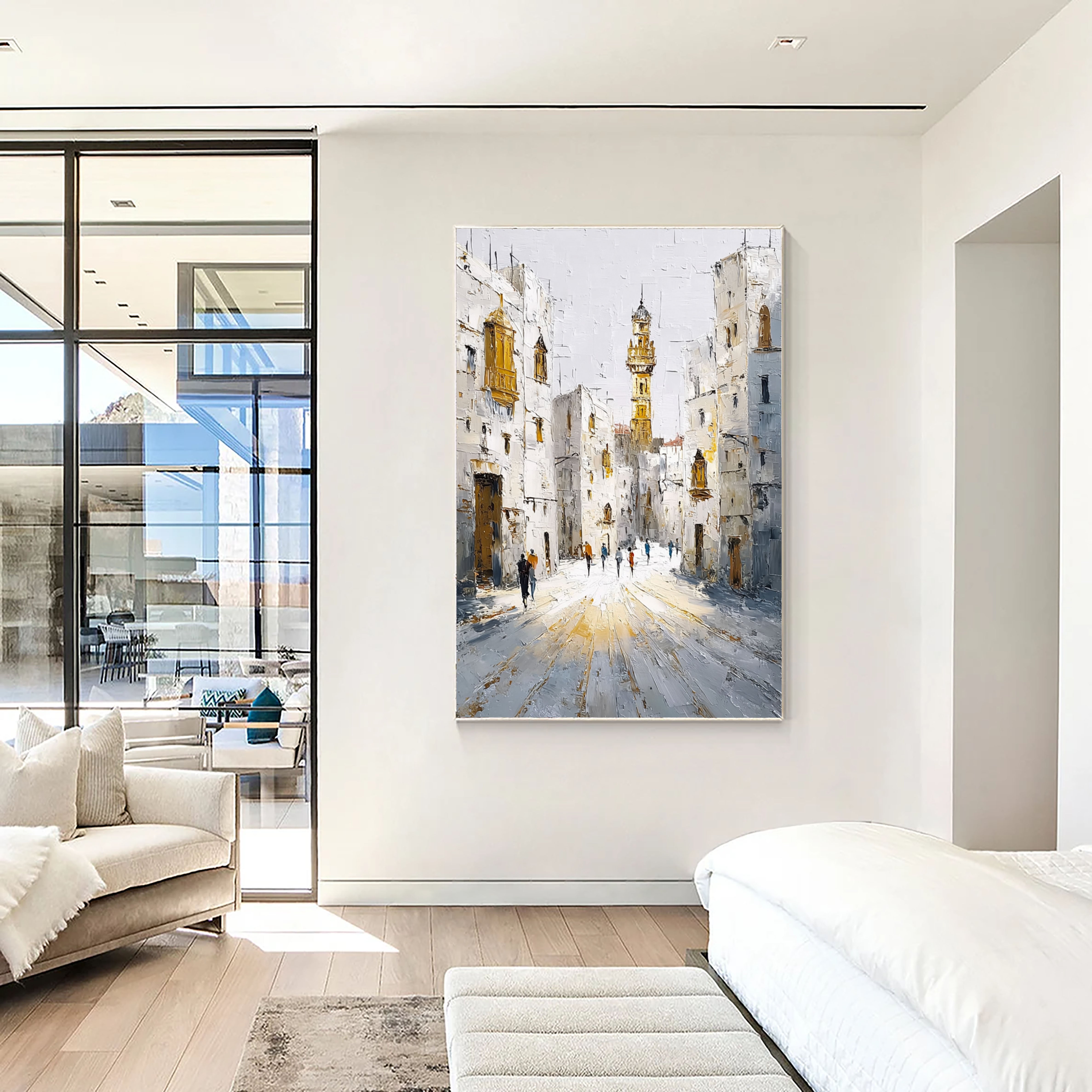 Sunlit Medina Walk | Golden Tower