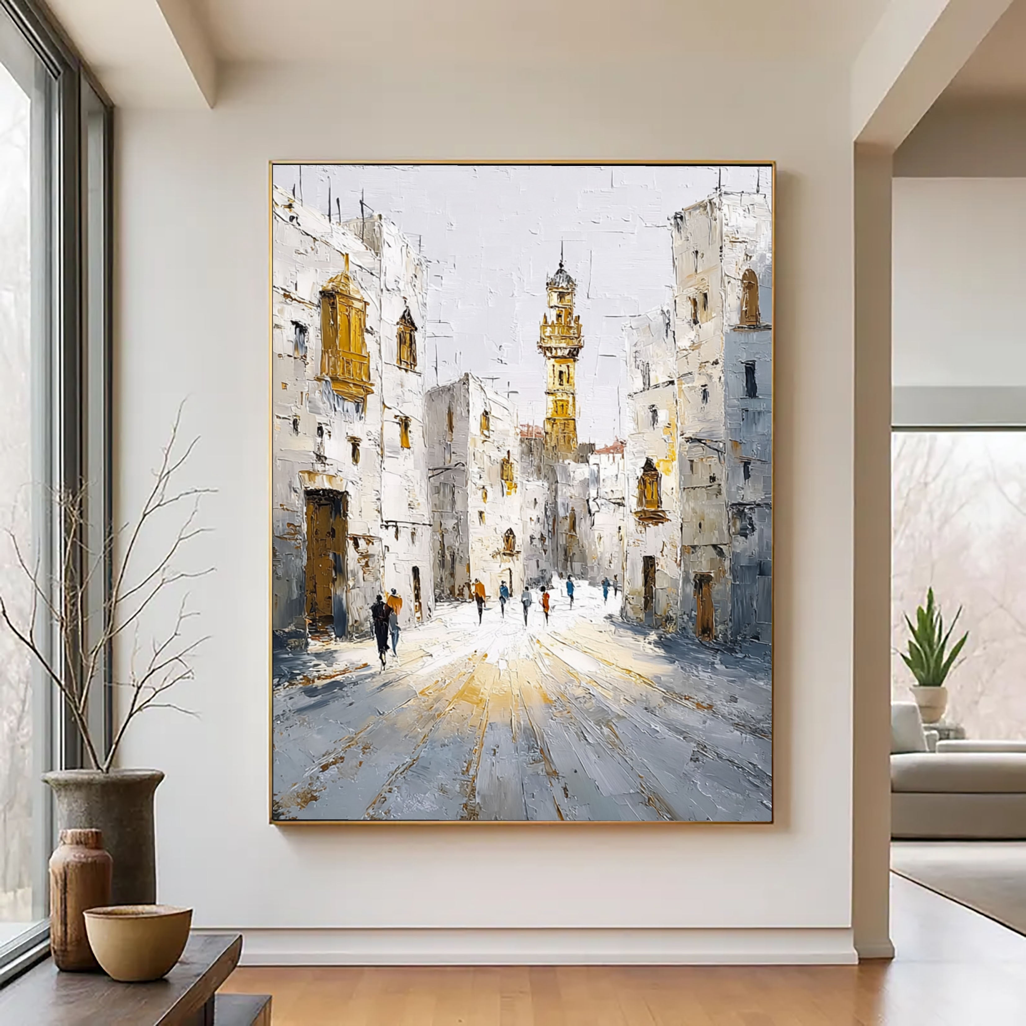 Sunlit Medina Walk | Golden Tower