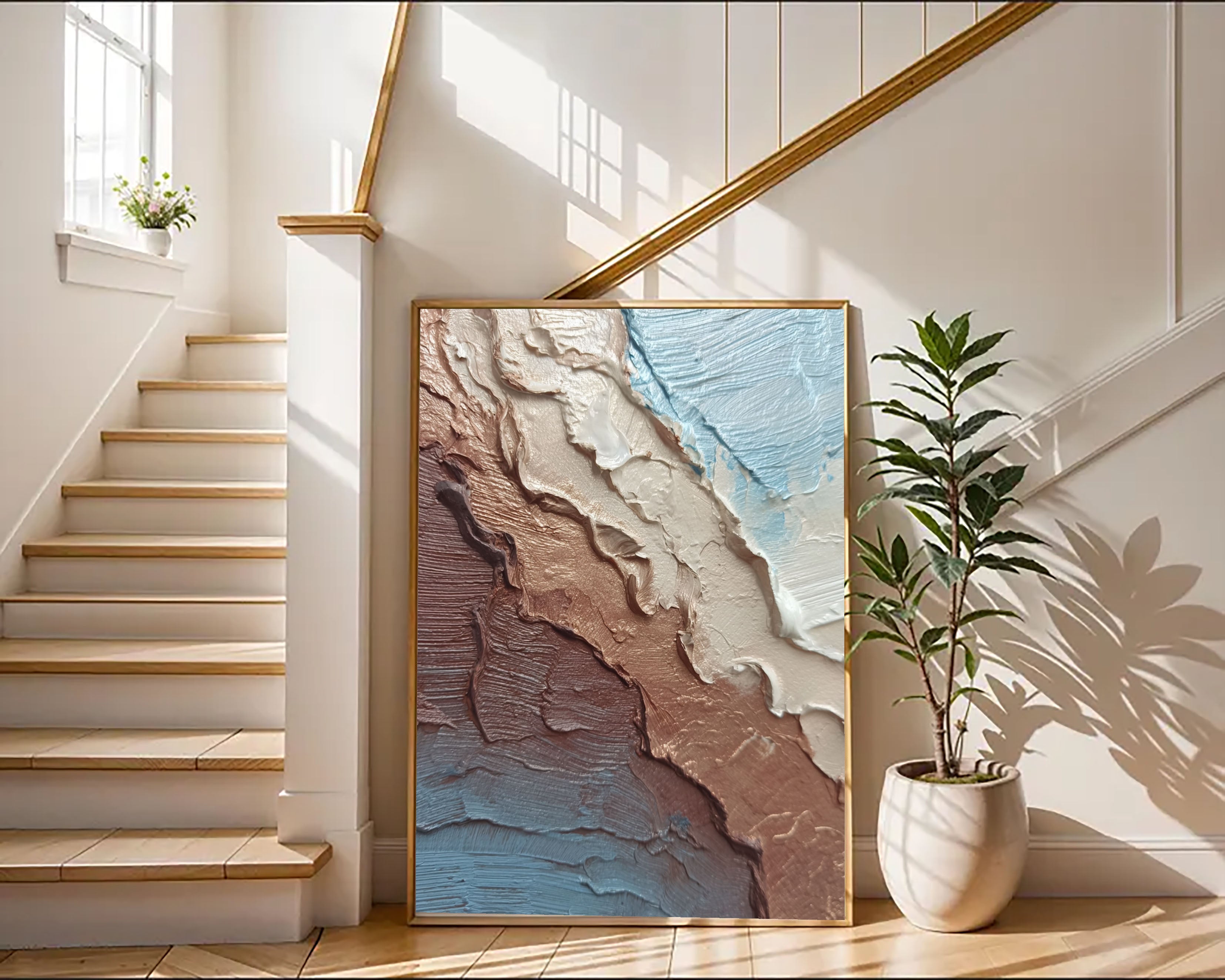 Textured Bronze Blends | Pale Blue