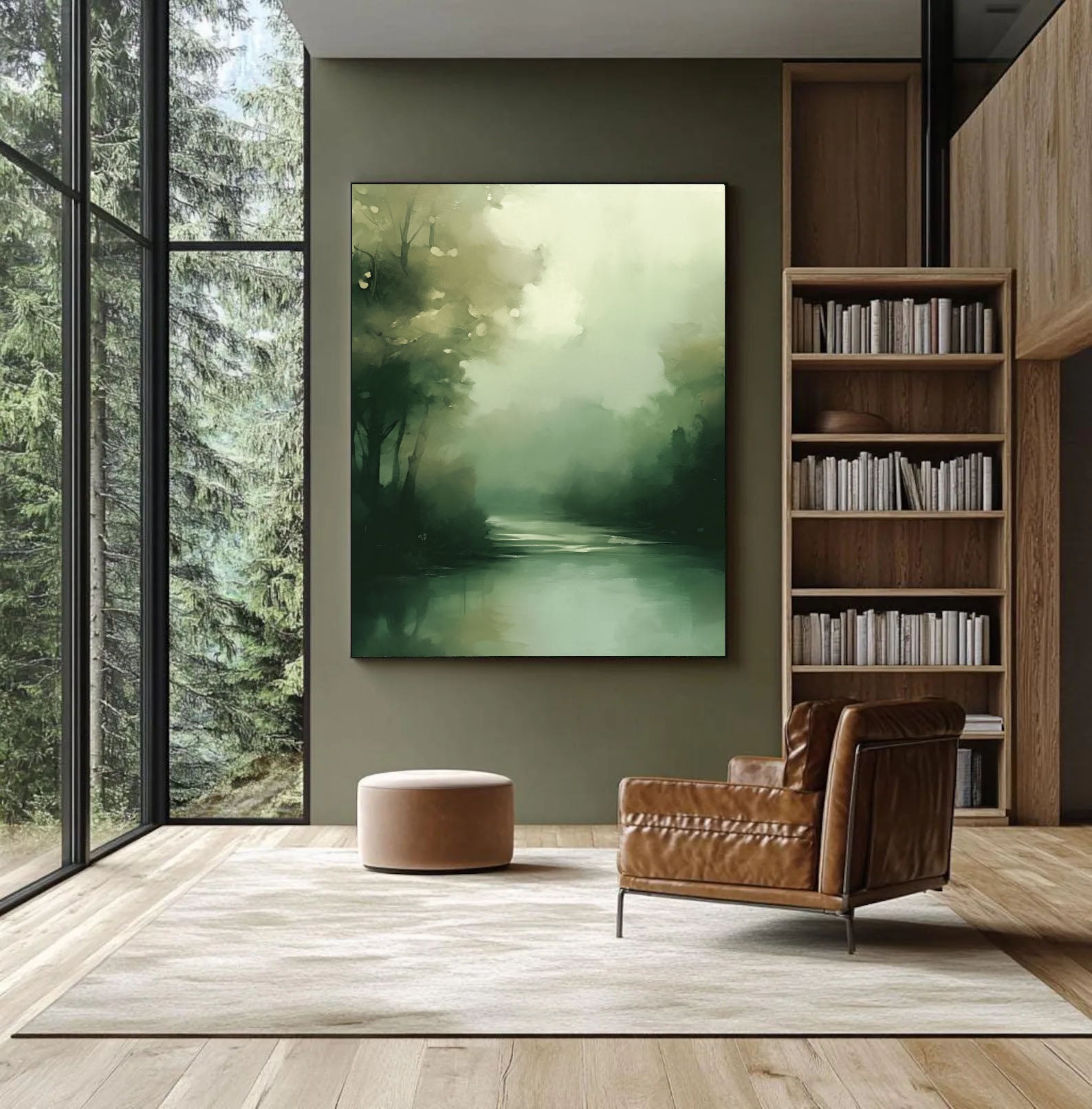 Textured Green Landscape | Misty Flow