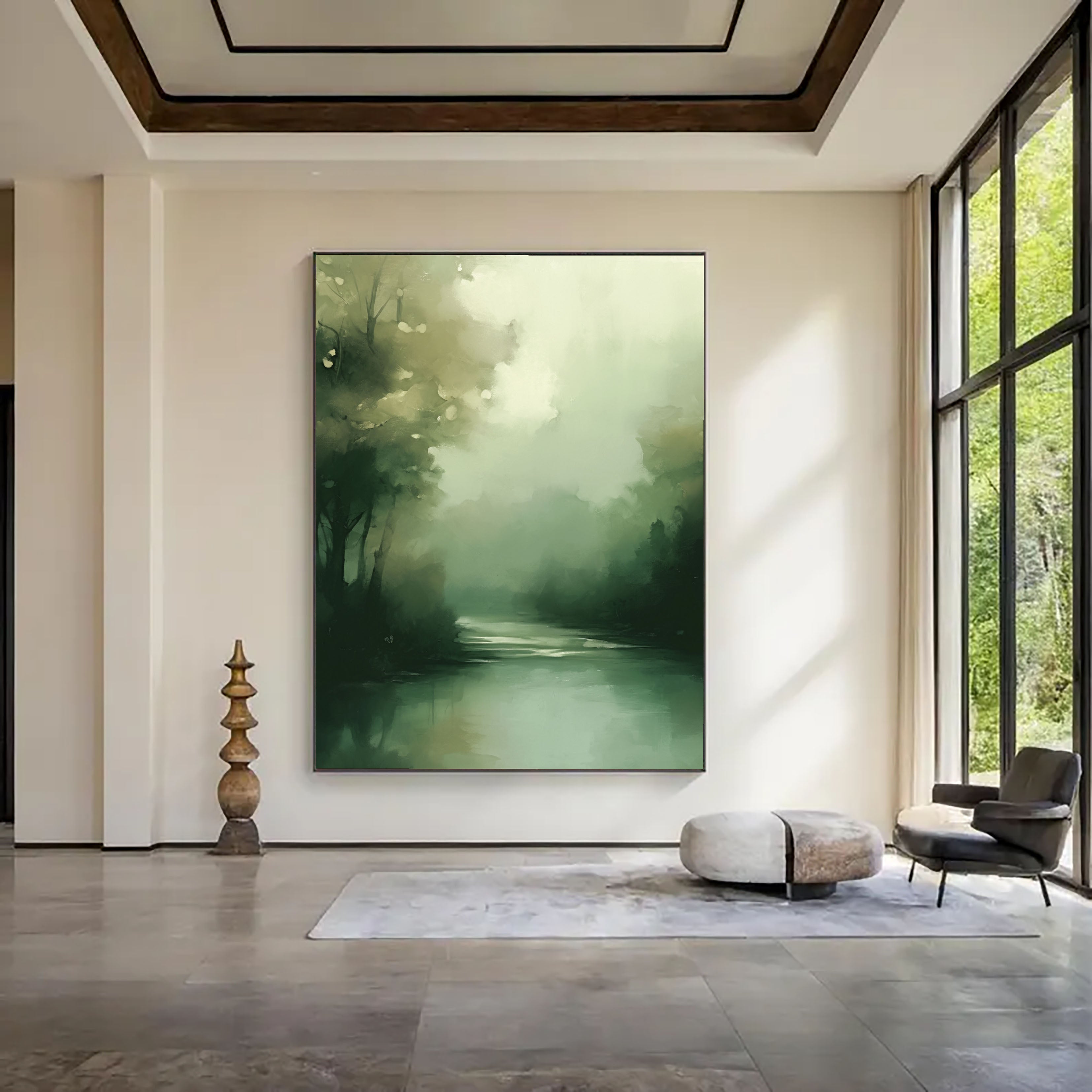 Textured Green Landscape | Misty Flow