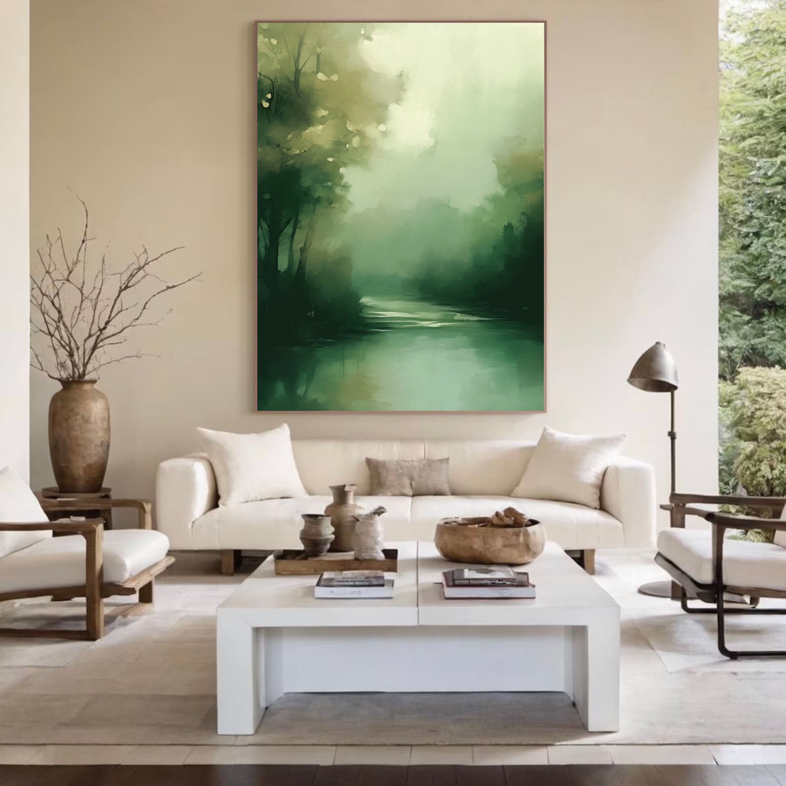 Textured Green Landscape | Misty Flow