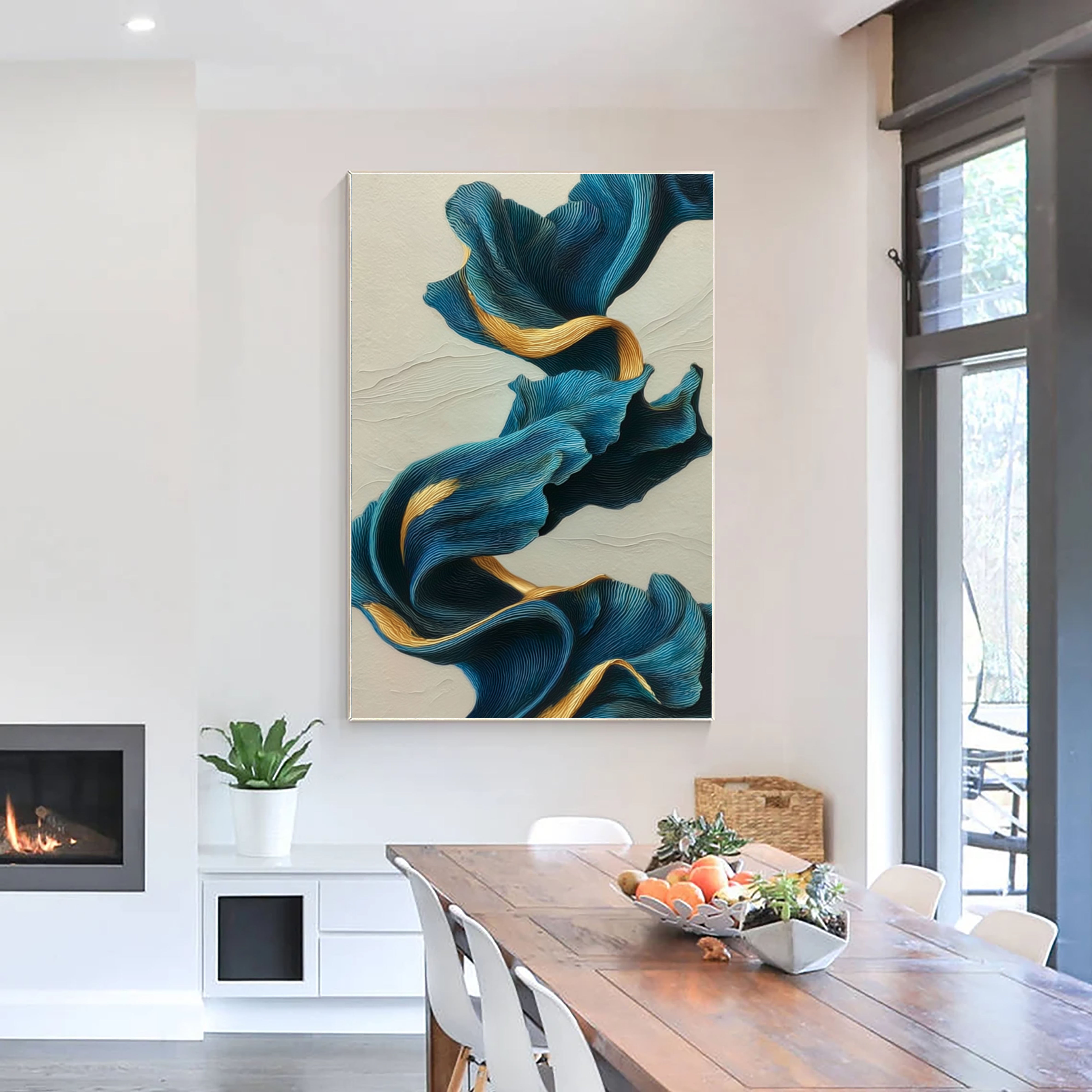 Fluid Silk Motion | Blue & Gold