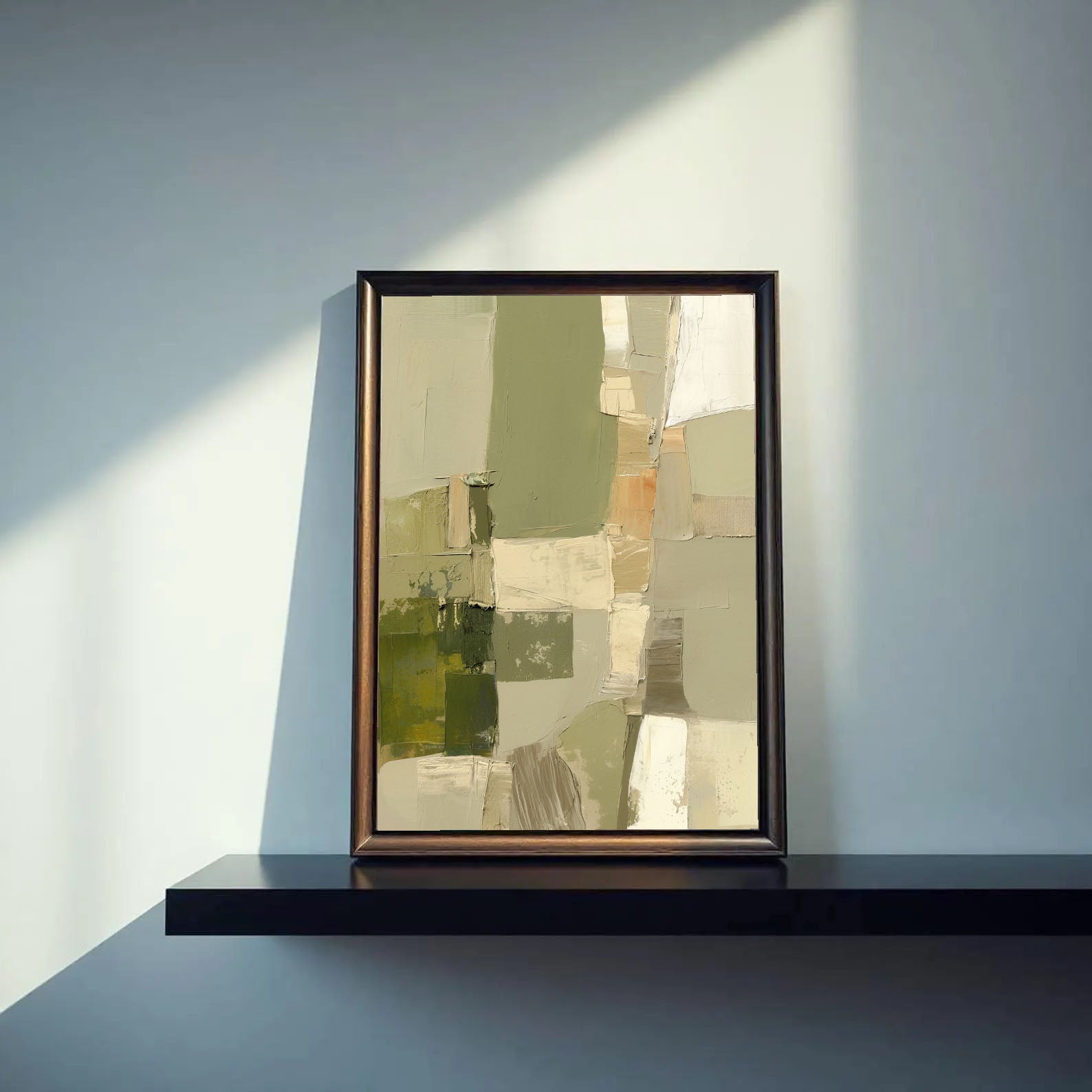 Textured Green Mosaic | Neutral Patch