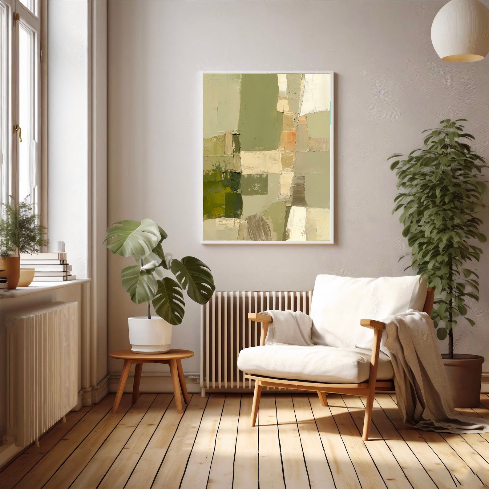 Textured Green Mosaic | Neutral Patch