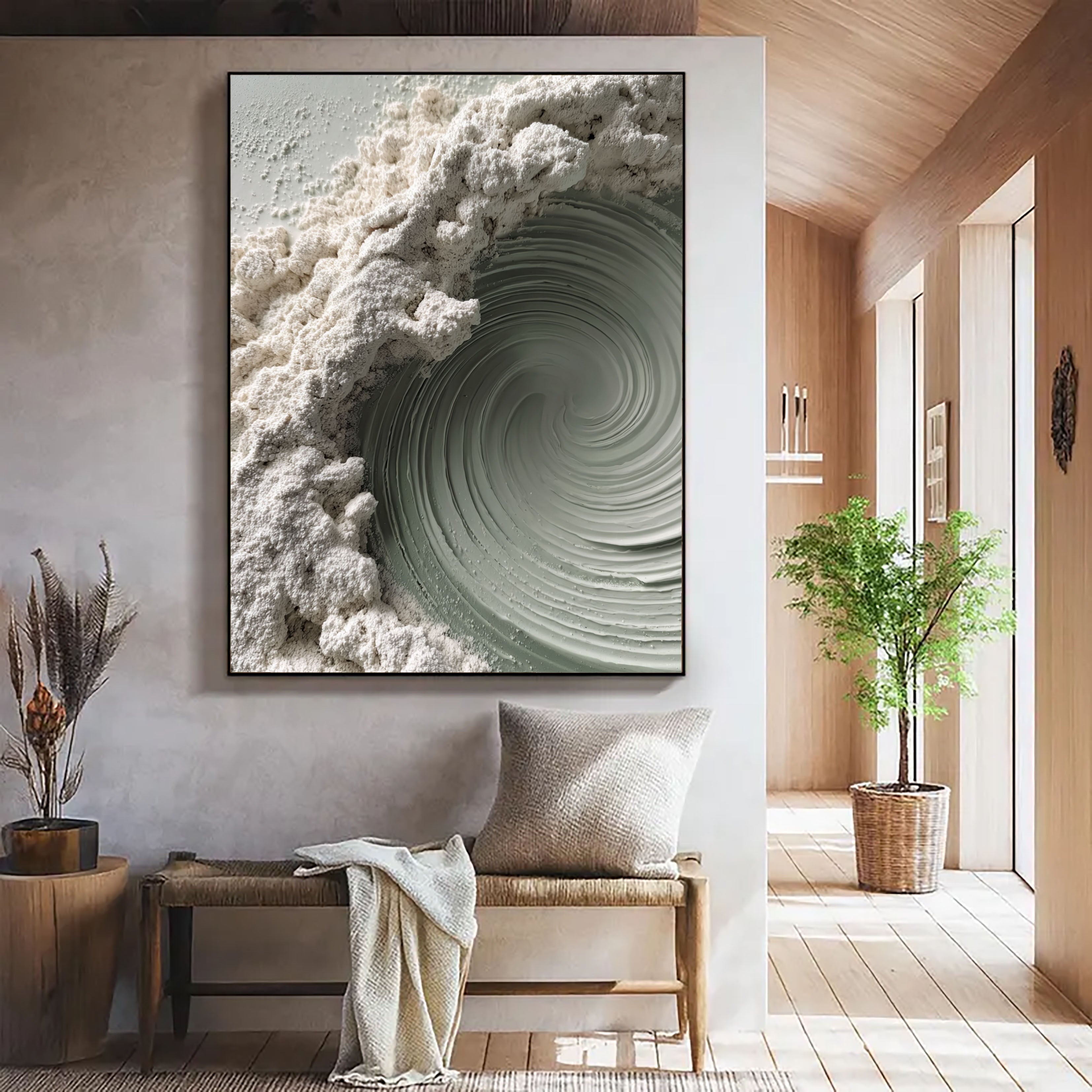 Textured Pale Swirls | White Drift