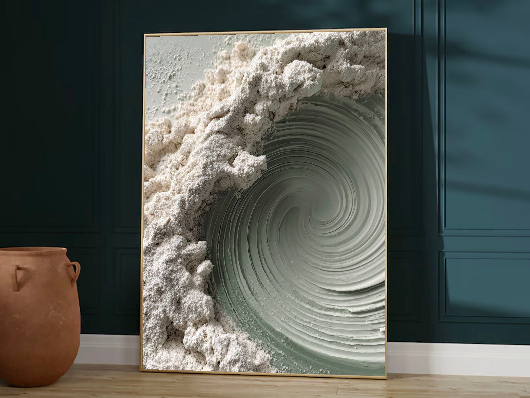 Textured Pale Swirls | White Drift