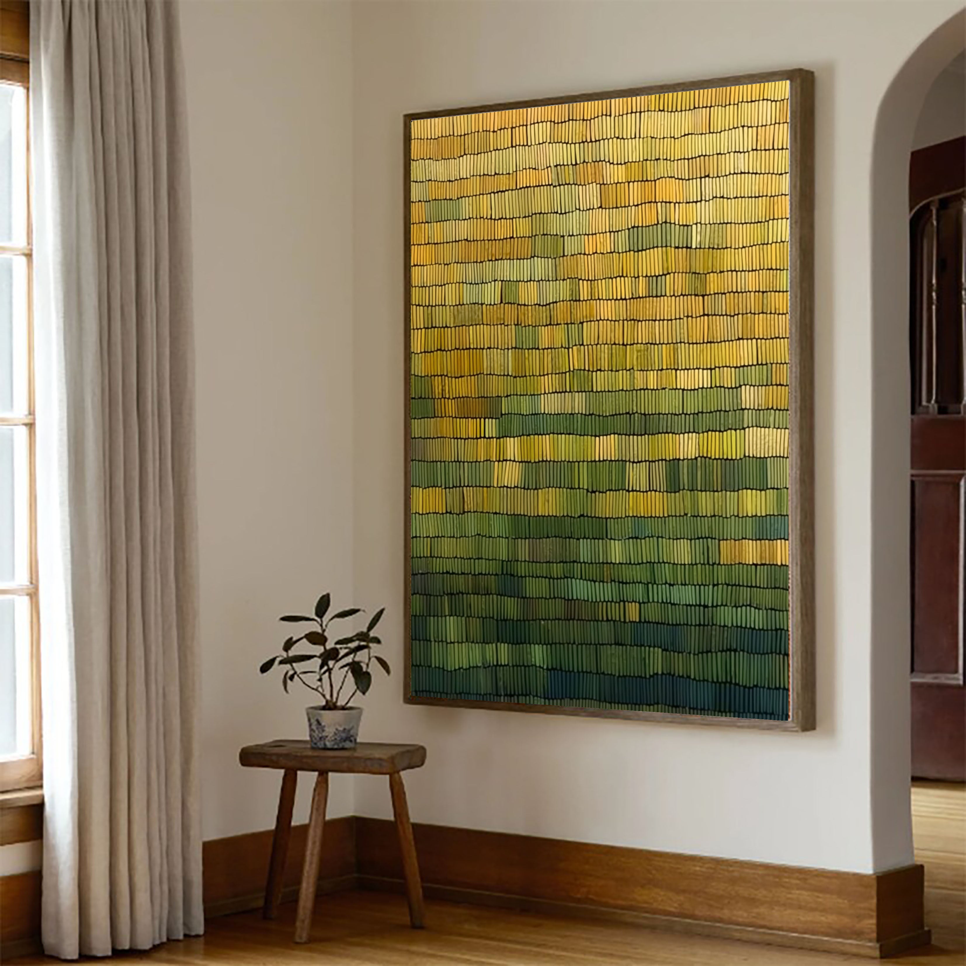 Woven Earth Rhythm | Golden Gradient