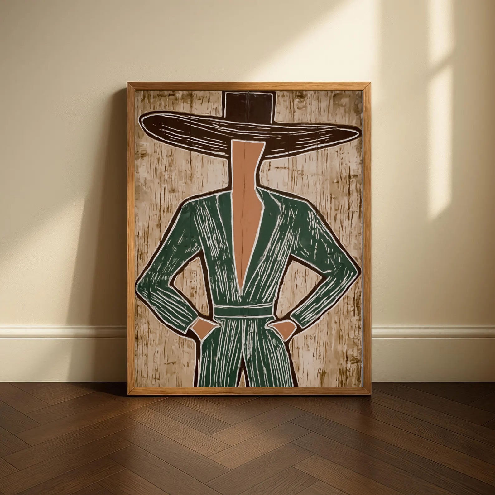 Elegant Figural Ensemble | Striped Silhouettes