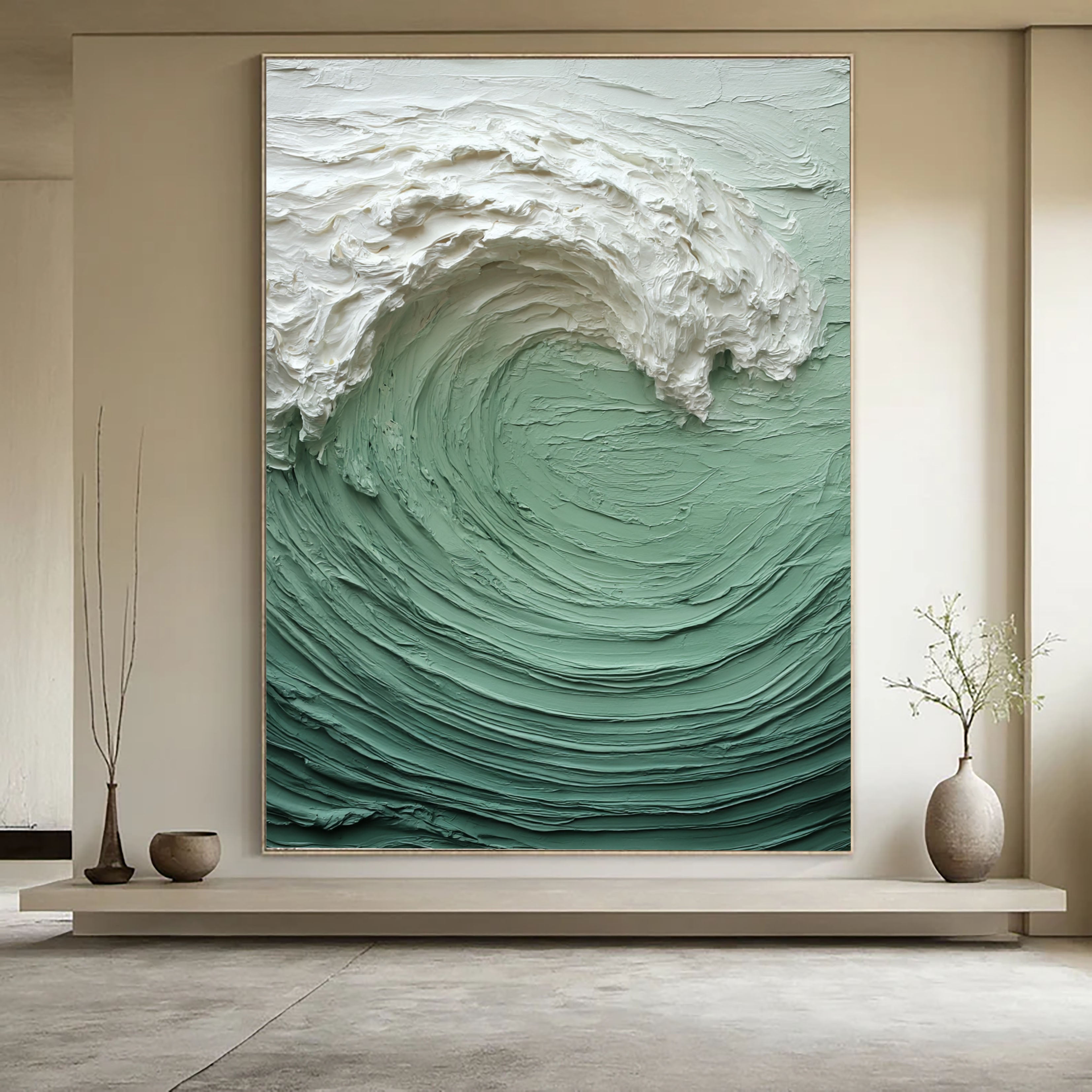 Textured Seafoam Swell | Mint Crests