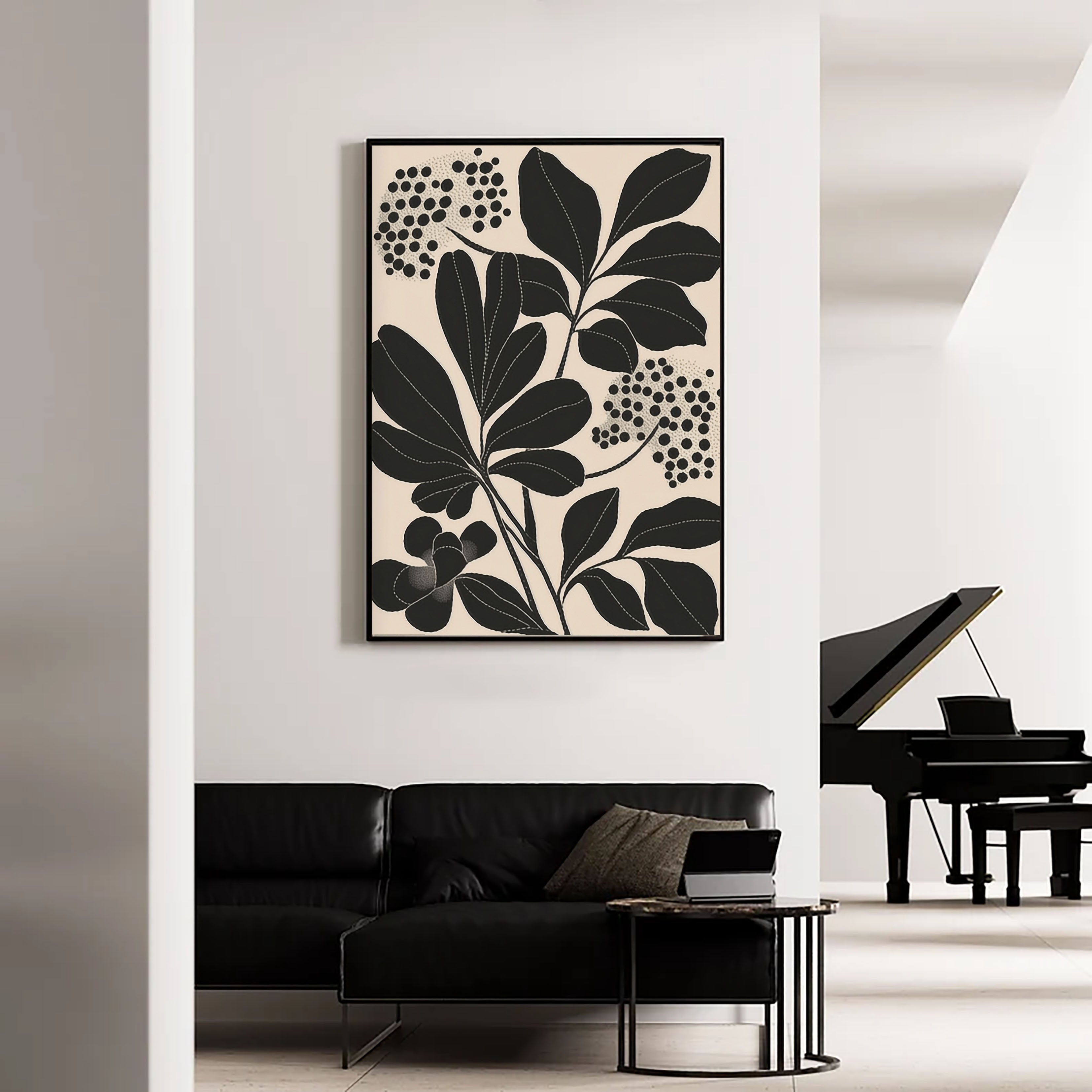 Graphic Foliage Chic | Black Bloom