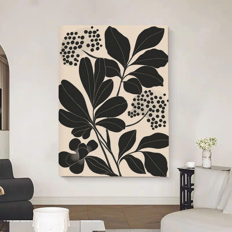 Graphic Foliage Chic | Black Bloom