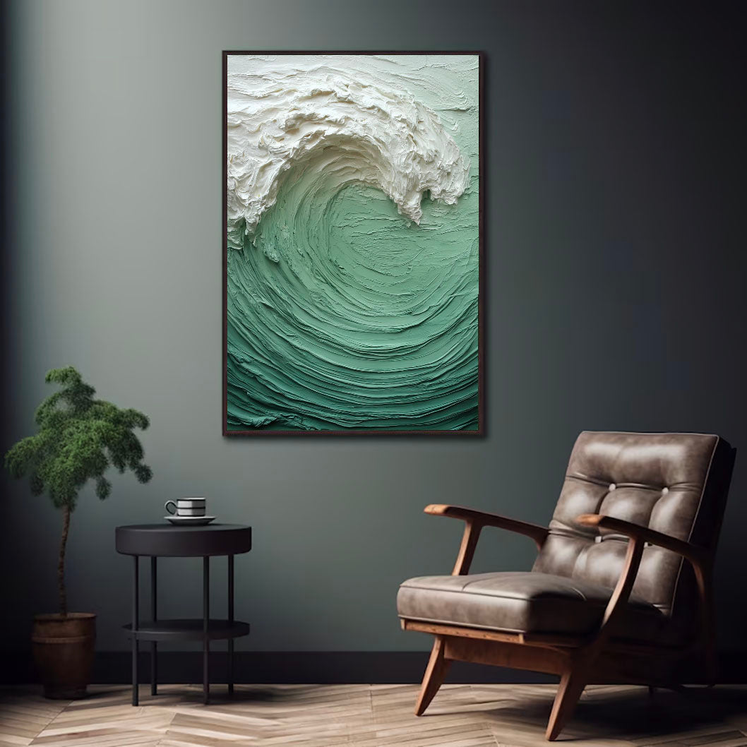 Textured Seafoam Swell | Mint Crests