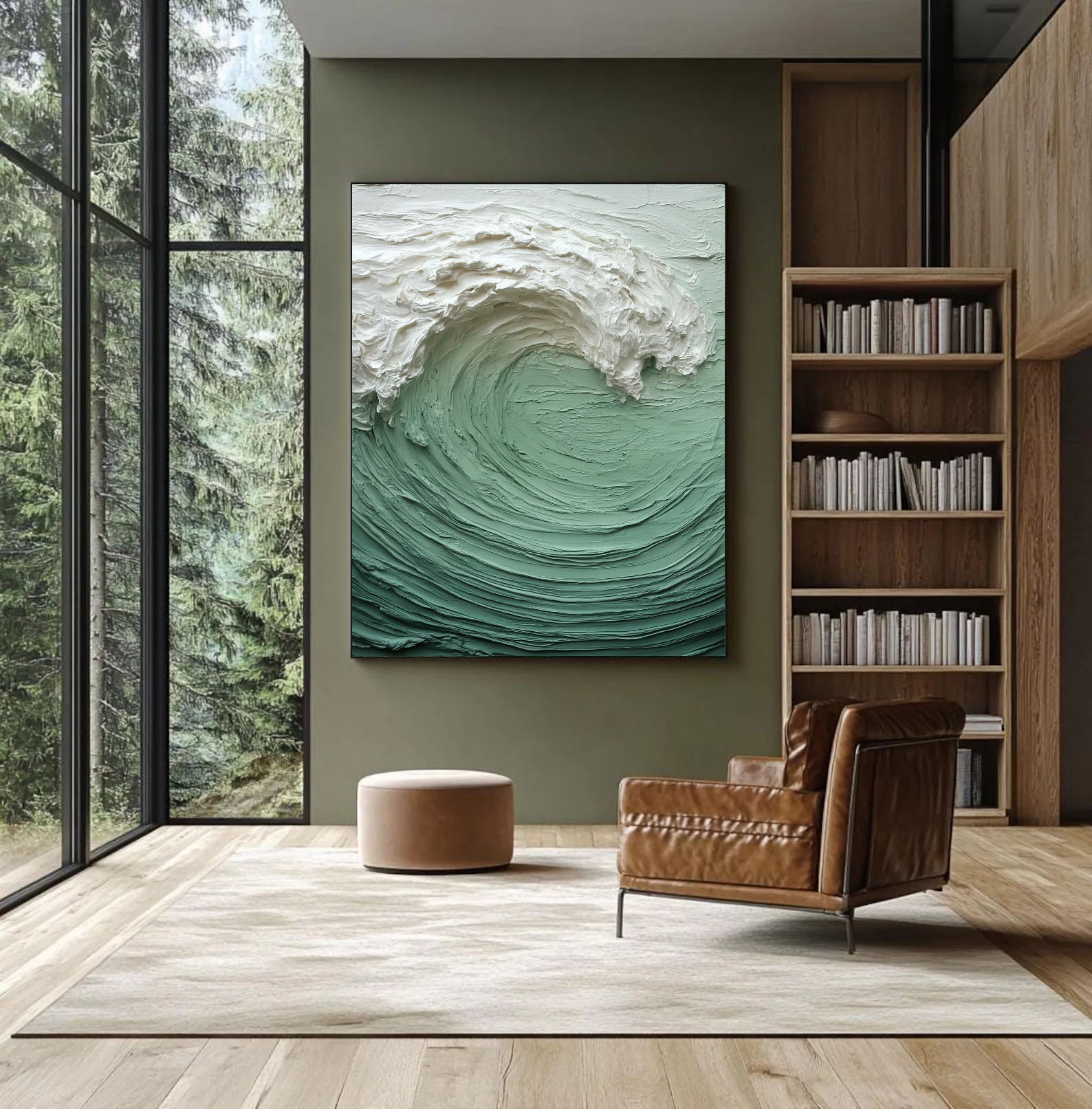 Textured Seafoam Swell | Mint Crests