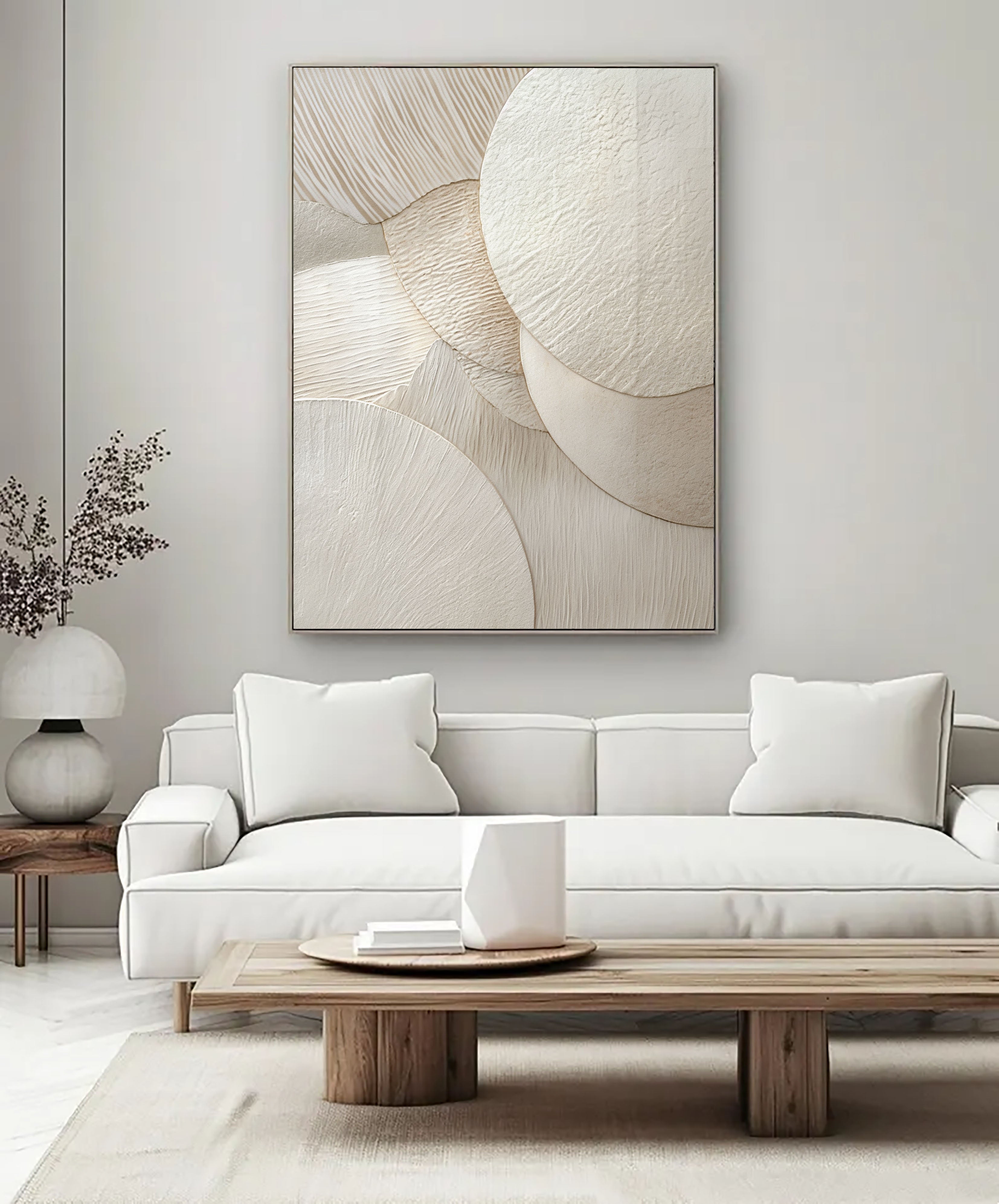 Textured Circular Elegance | Ivory Layer