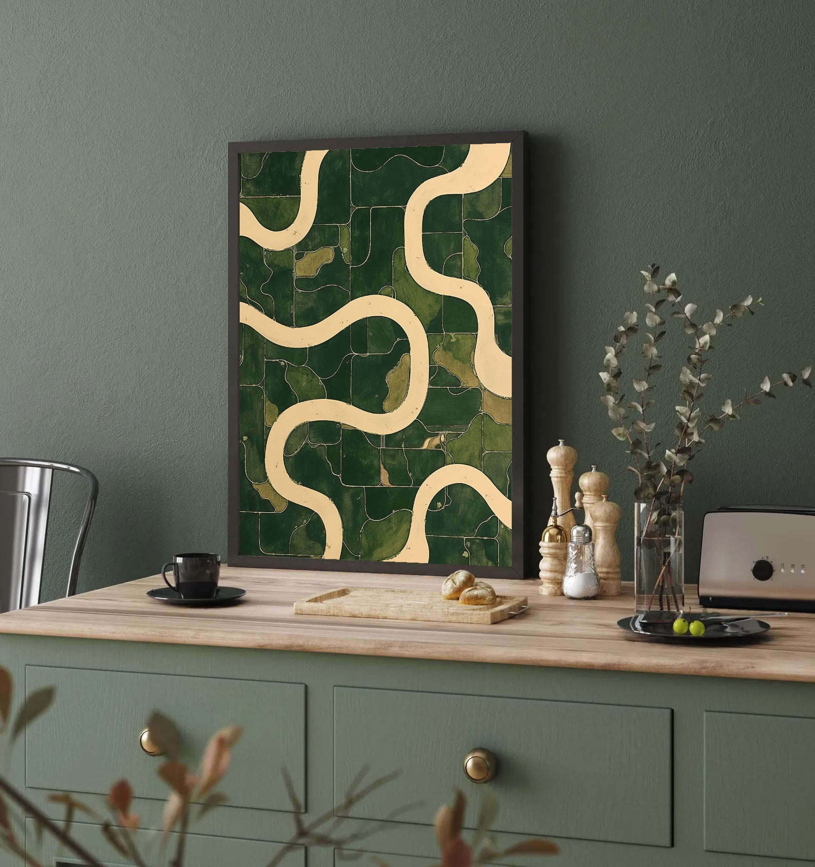 Curved Terrain Chic | Green Flow