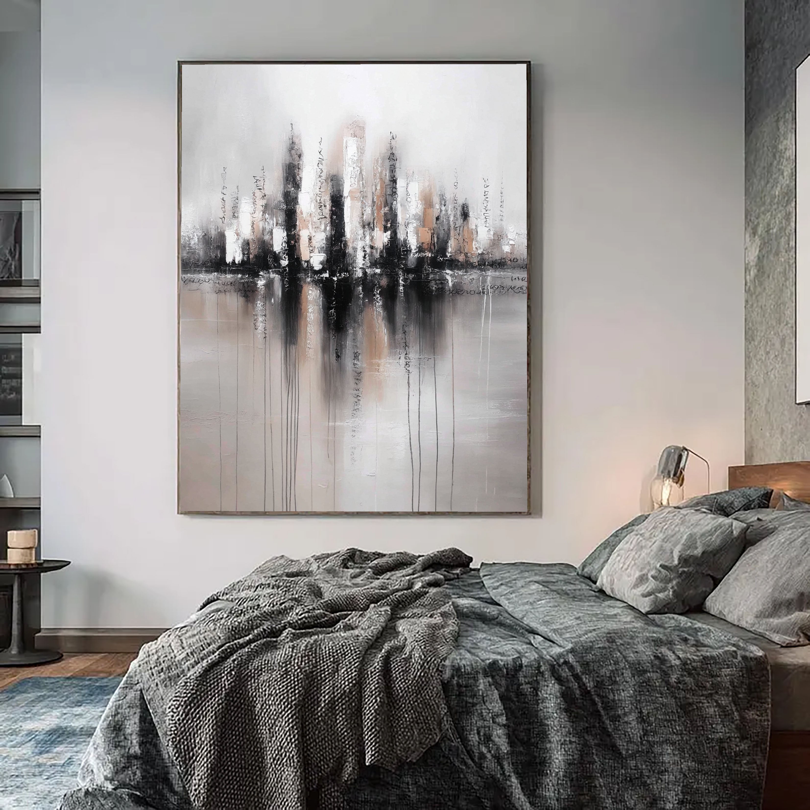 Textured Urban Horizon | Monochrome Glow