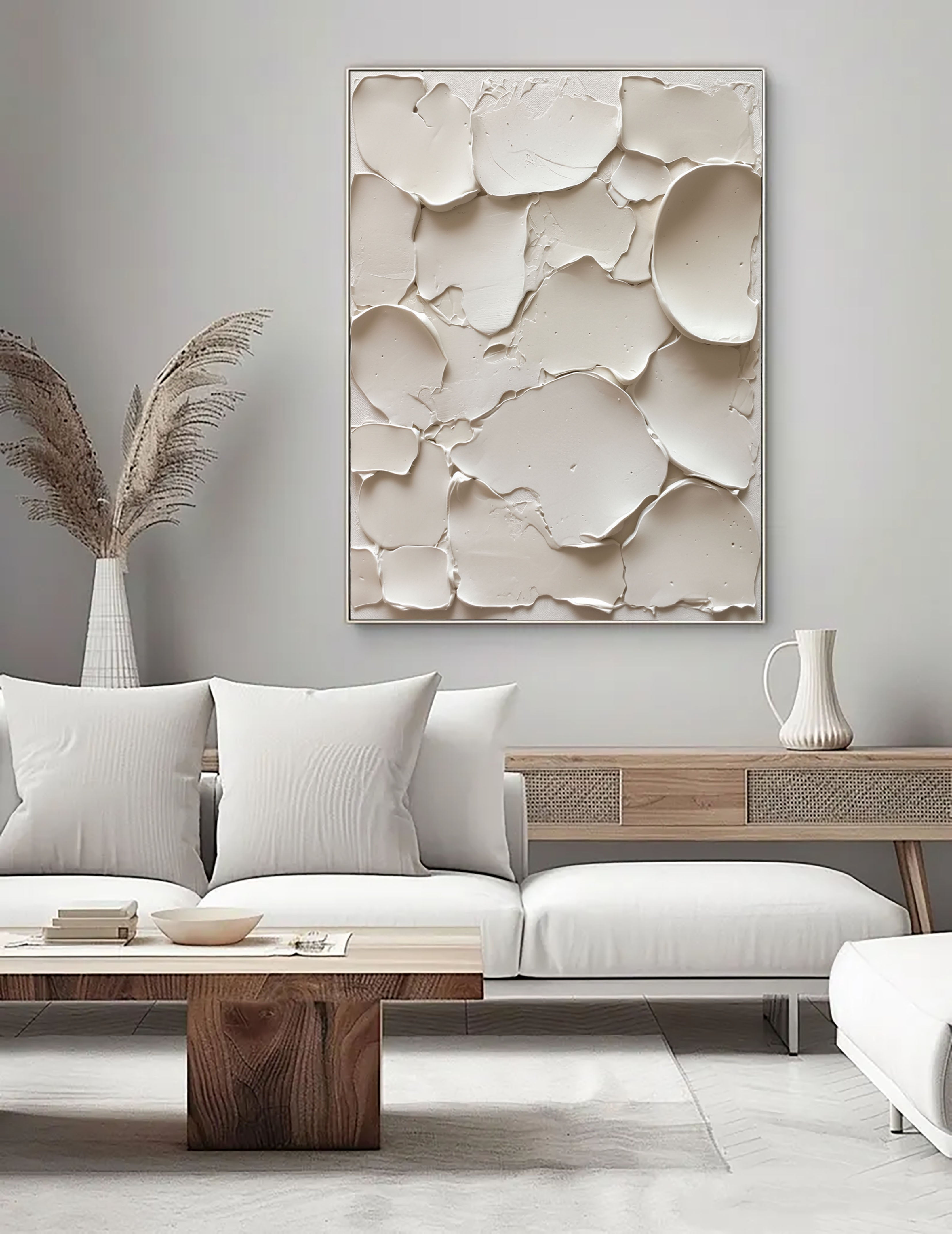 Textured Abstract Opulence | Cream Panache