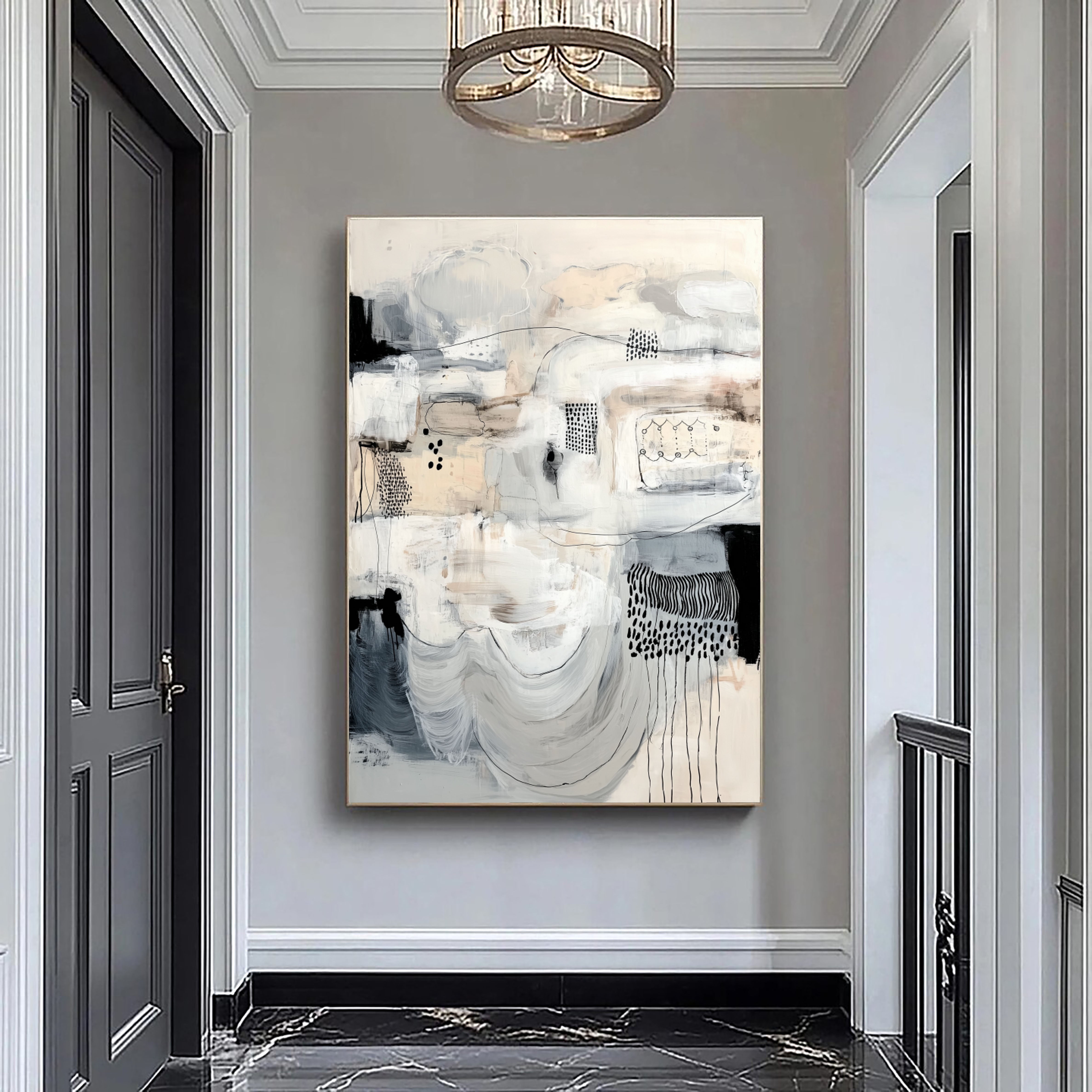 Fluid Abstract Rhythm | Neutral Grey