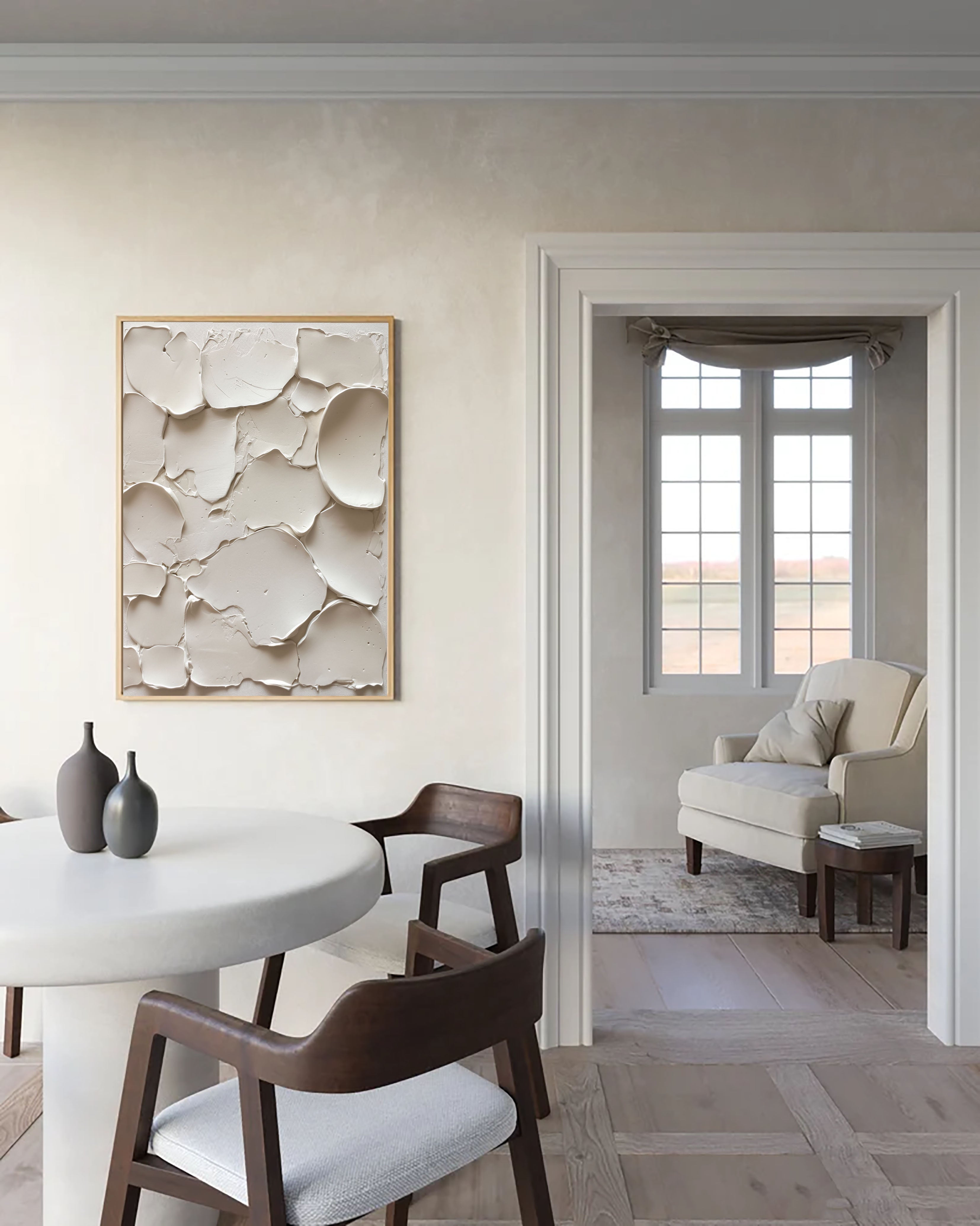 Textured Abstract Opulence | Cream Panache