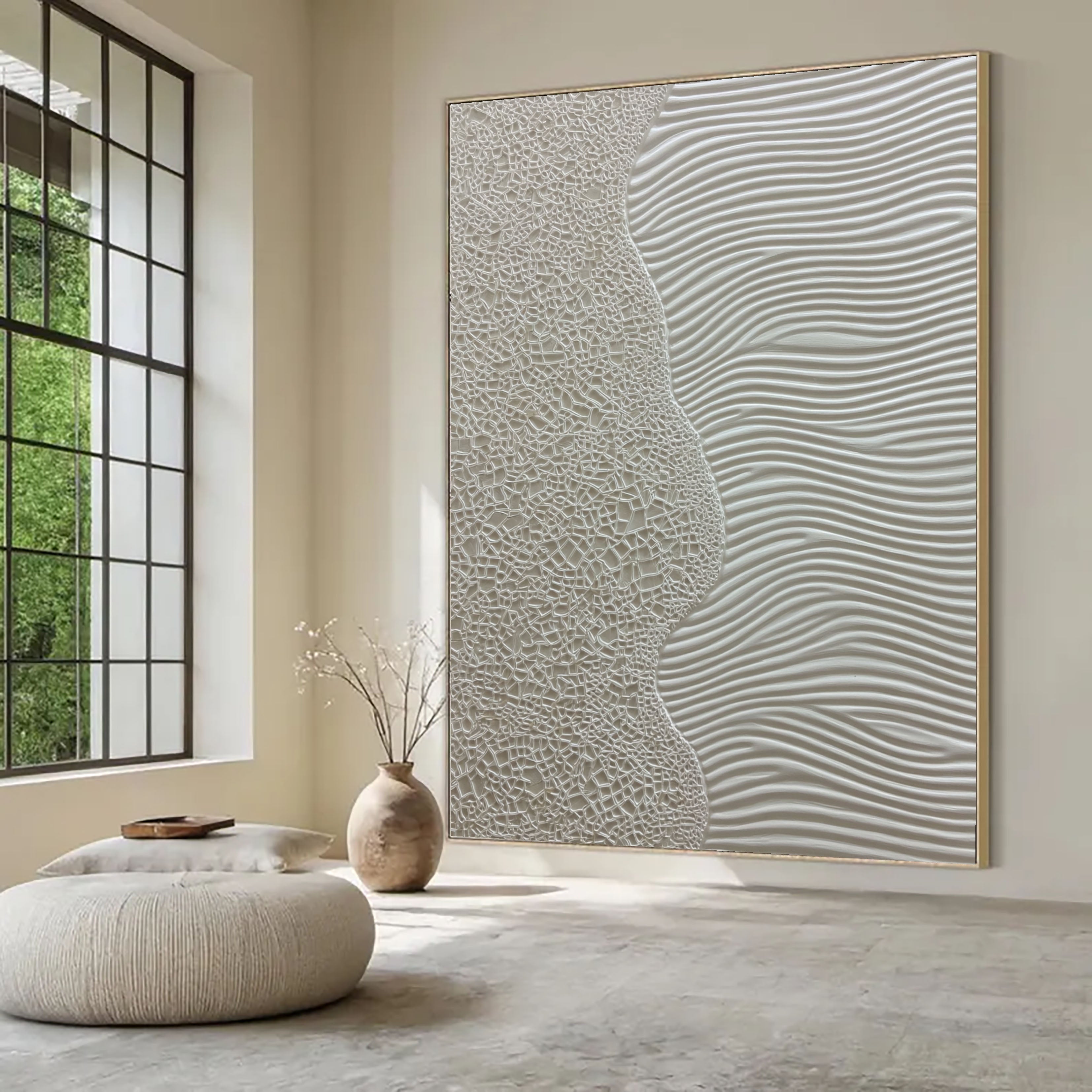 Textured Mesh Ripples | Ivory Hues