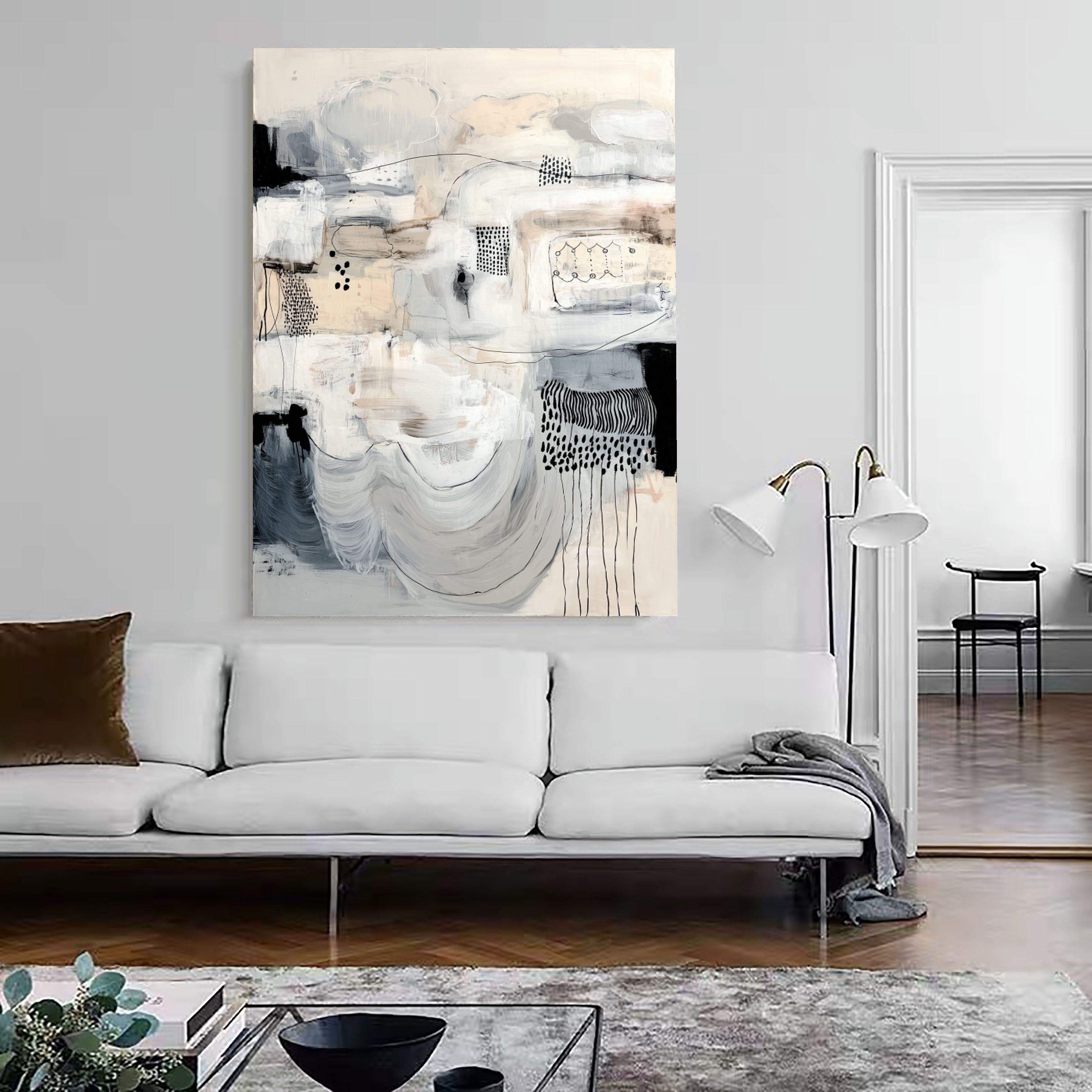 Fluid Abstract Rhythm | Neutral Grey